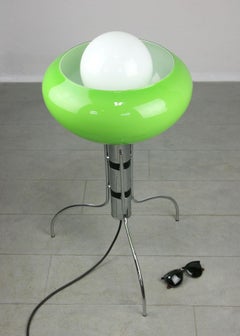 Mid-Century Italian Green Glass Floor Lamp