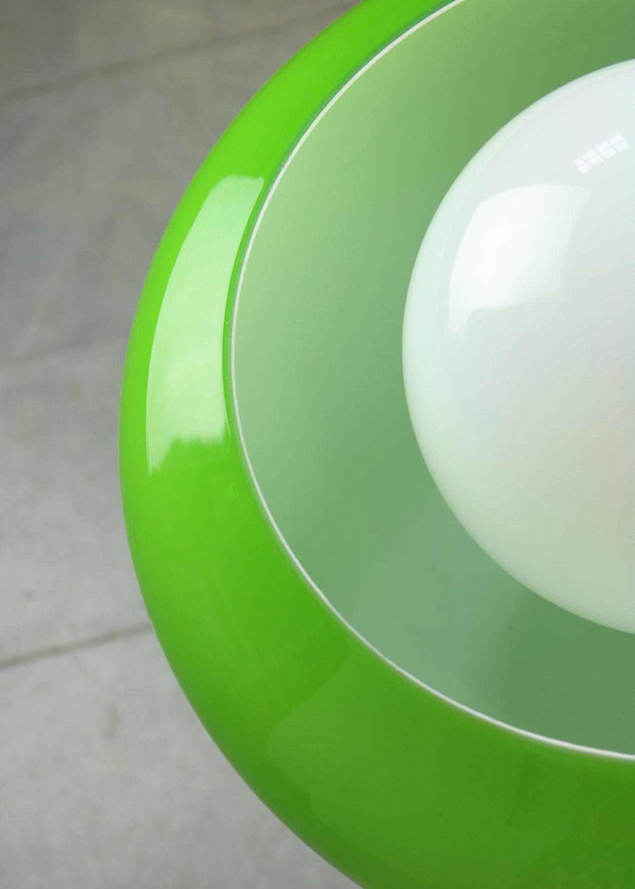 Mid-Century Italian Green Glass Floor Lamp For Sale 3