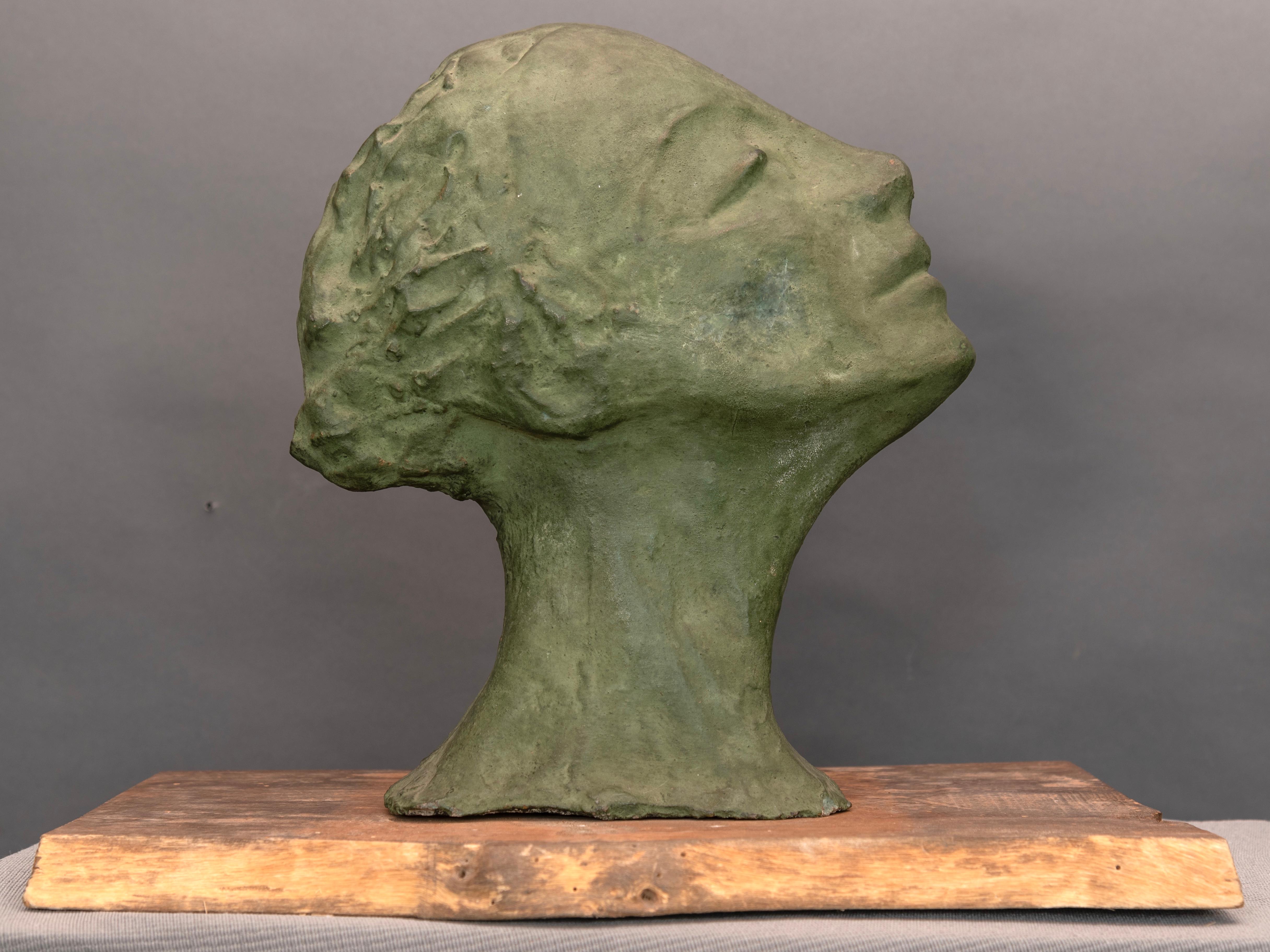 Modern Italian Green Ida Fuà Plaster Sculpture In Good Condition In Roma, IT