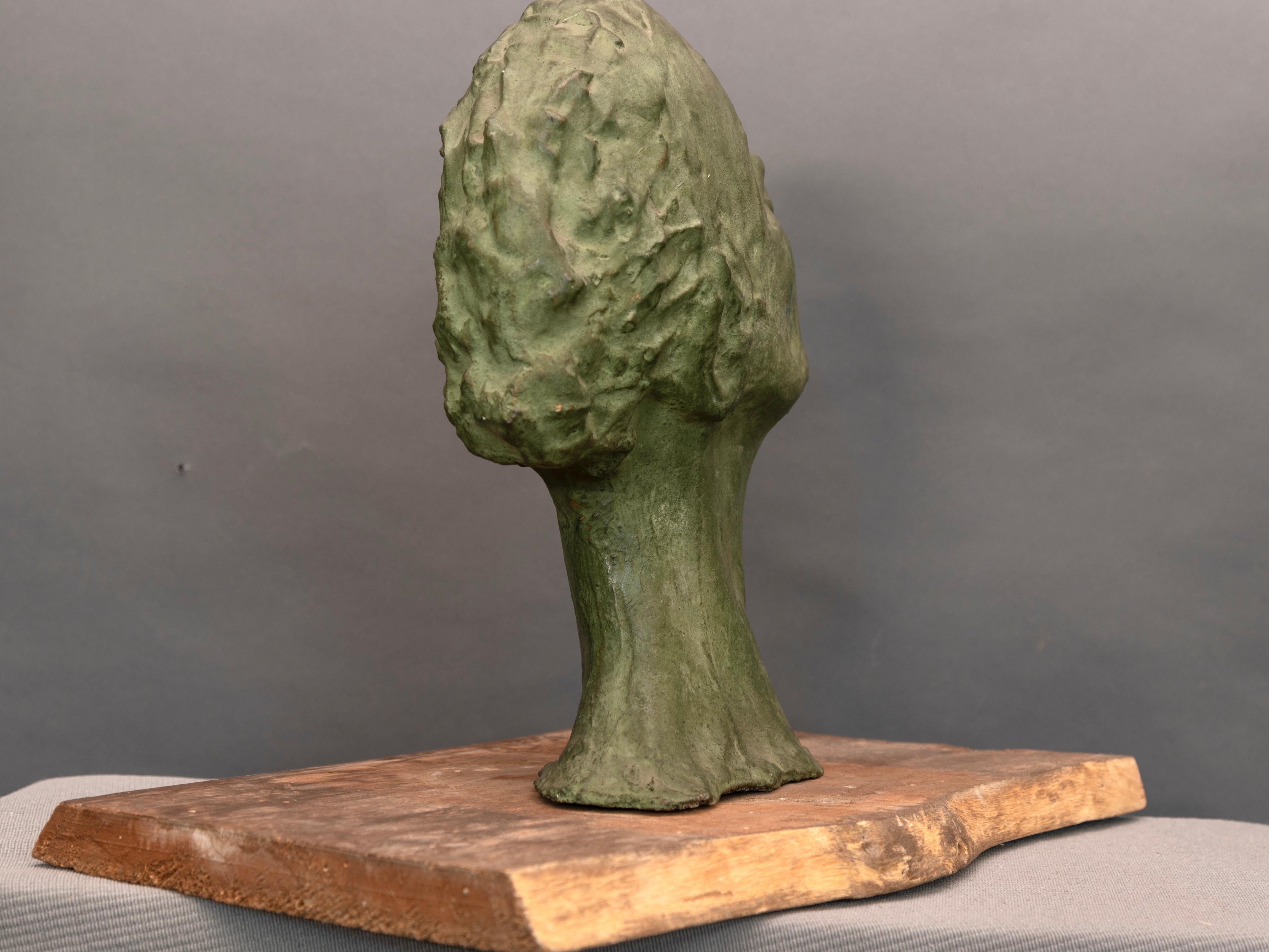 Mid-20th Century Modern Italian Green Ida Fuà Plaster Sculpture