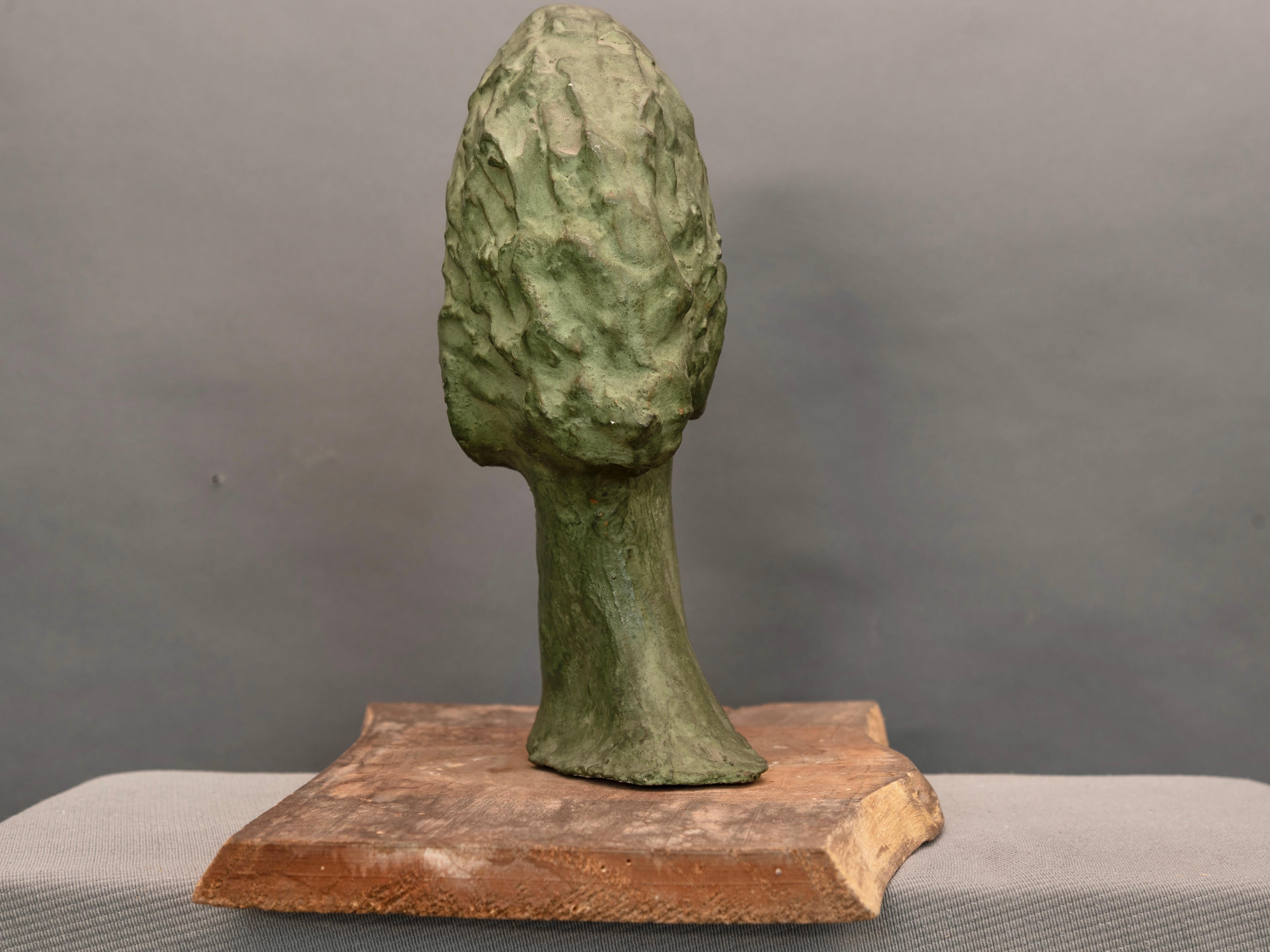 Modern Italian Green Ida Fuà Plaster Sculpture 1