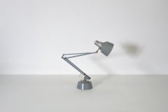 Mid-Century, Italian, Grey Enameled Drafting Lamp by Tecnolampada