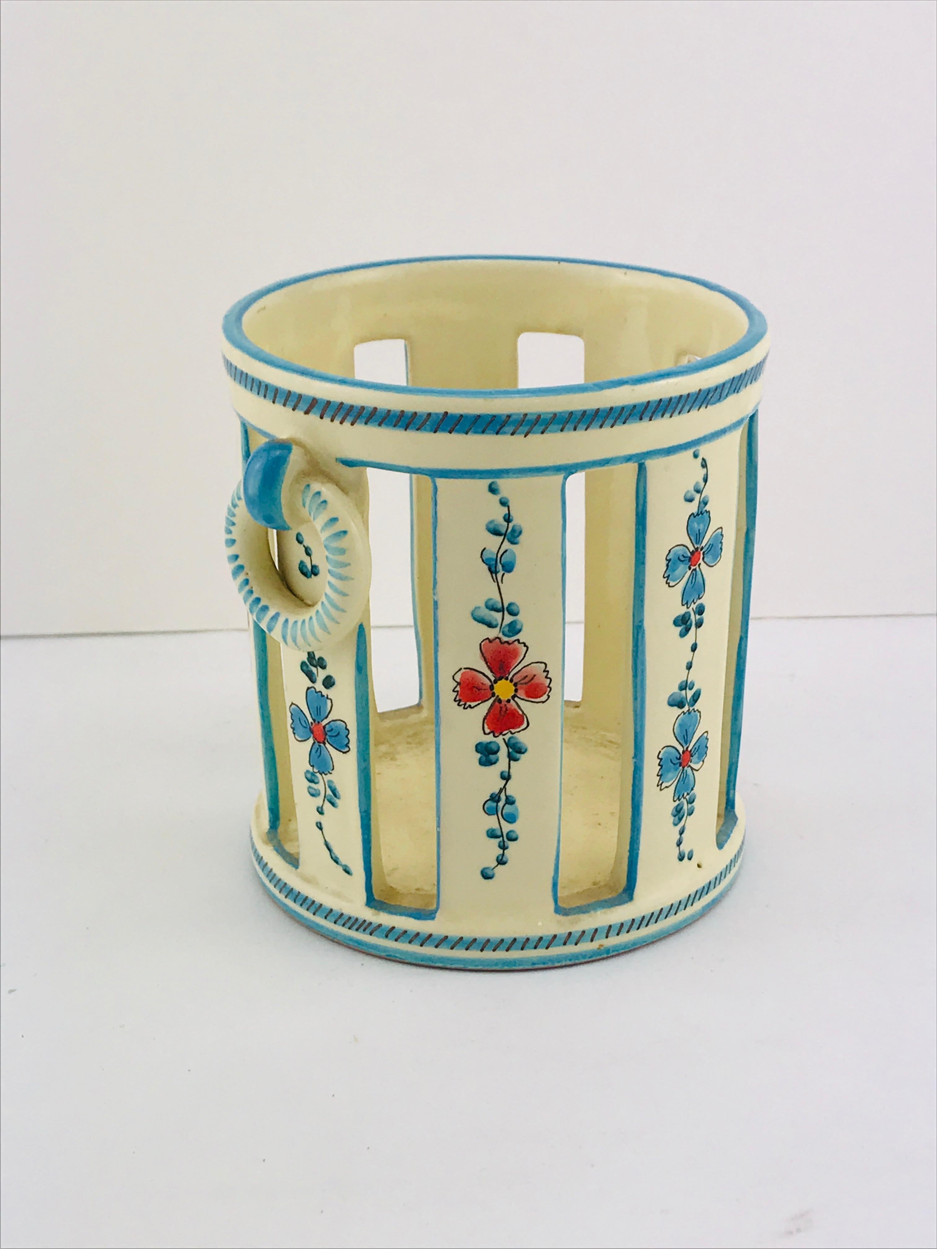 Art Deco Midcentury Italian Gualdo Deruta White Ceramic Vase, 1950s