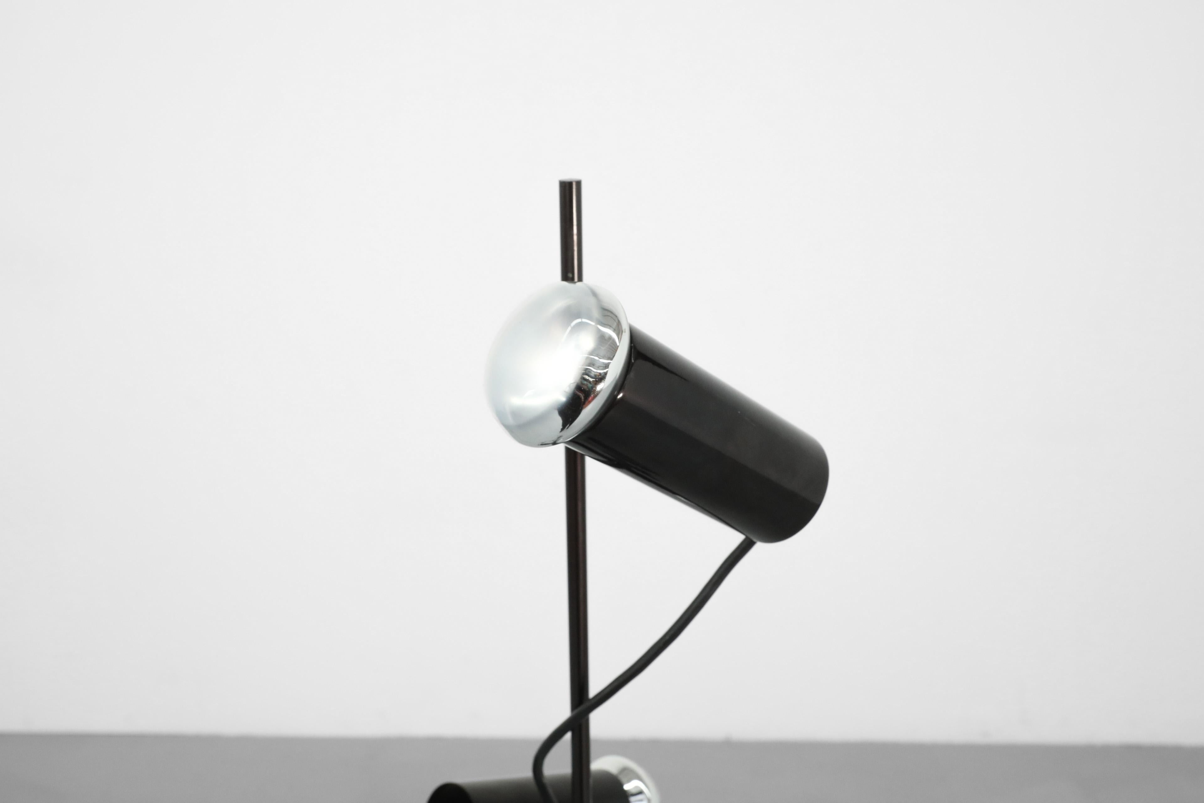 Mid-Century Italian Guzzini Style Black Floor Lamp with Adjustable Double Spots 4