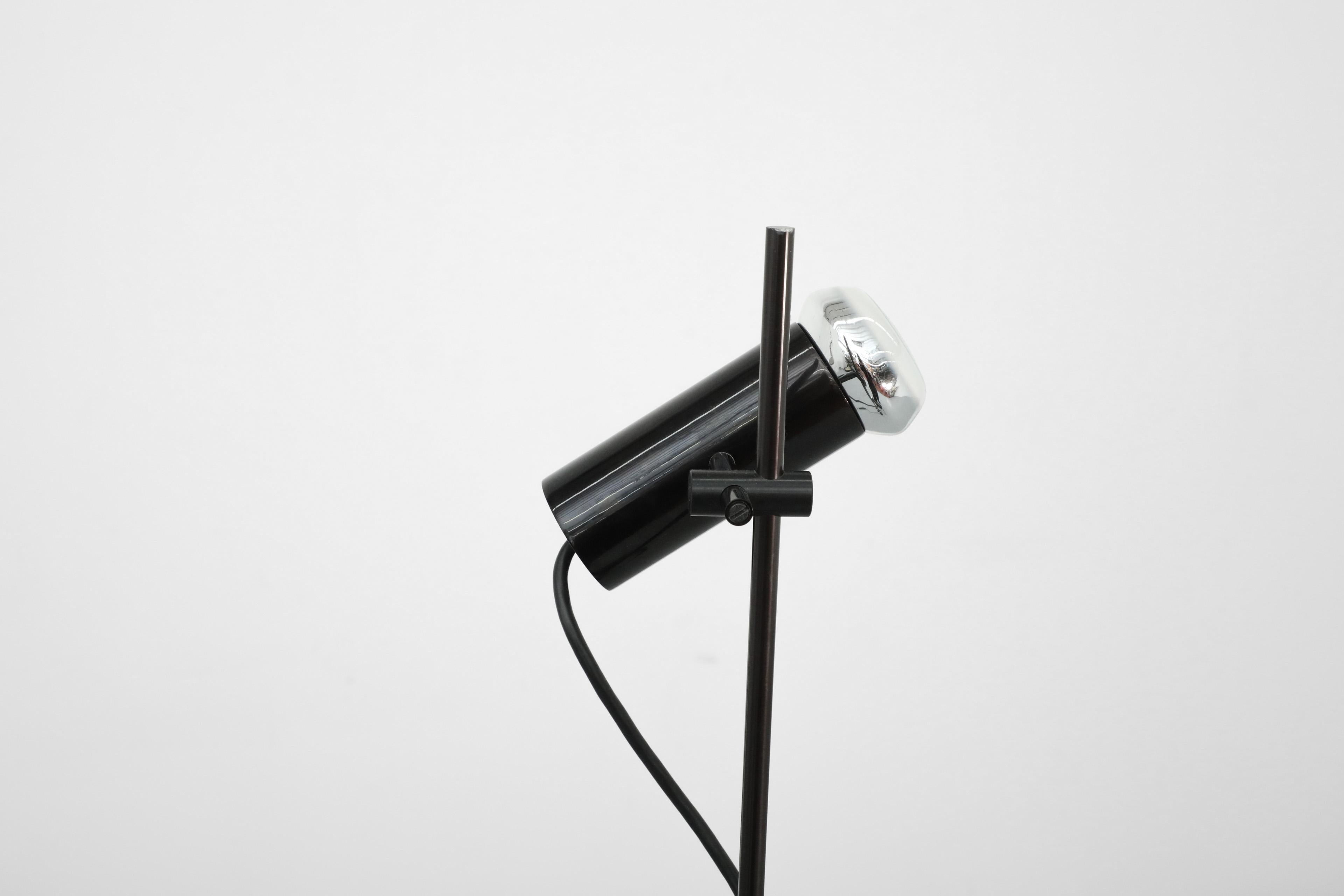 Mid-Century Italian Guzzini Style Black Floor Lamp with Adjustable Double Spots 6
