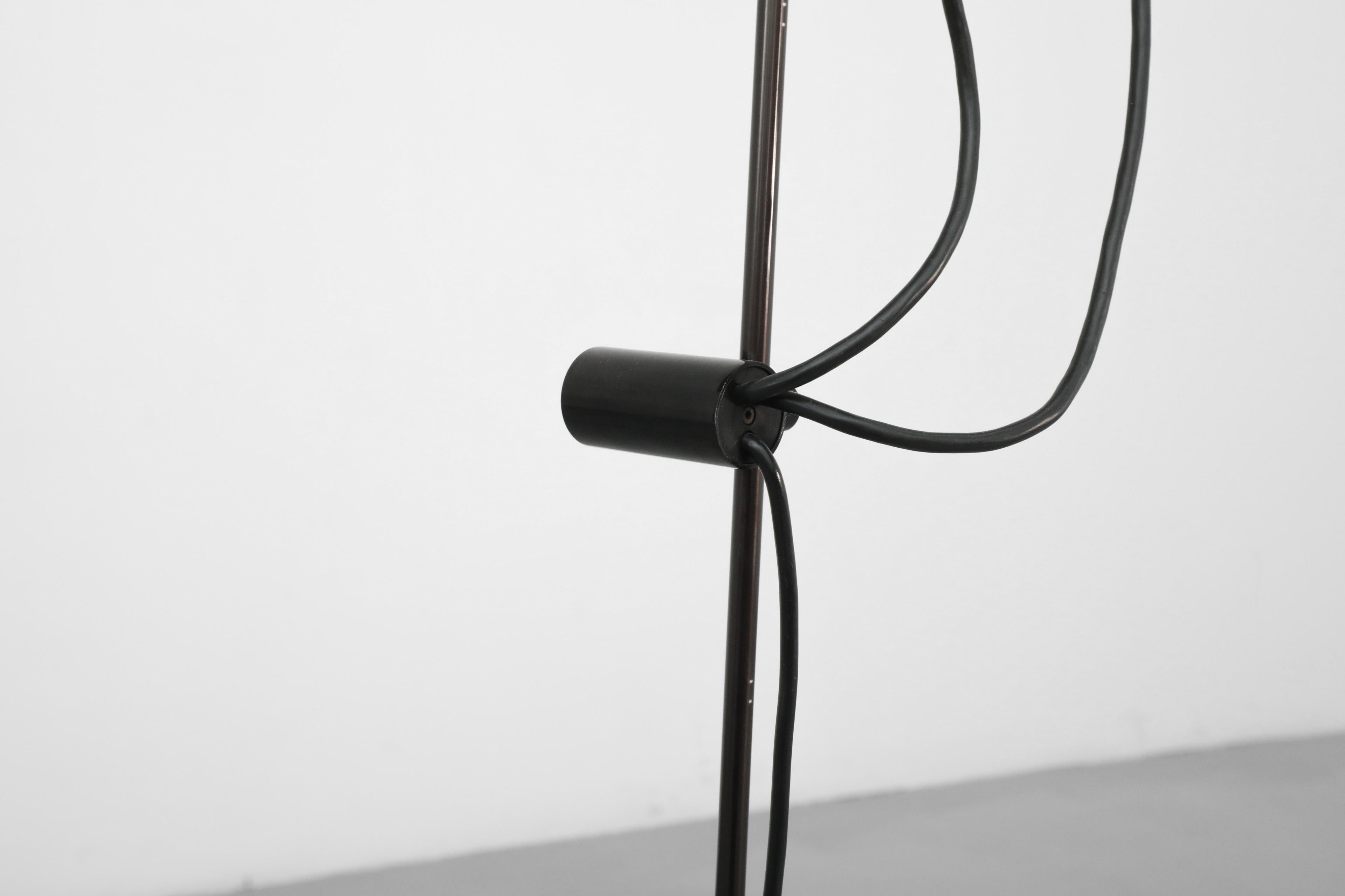 Mid-Century Italian Guzzini Style Black Floor Lamp with Adjustable Double Spots 8