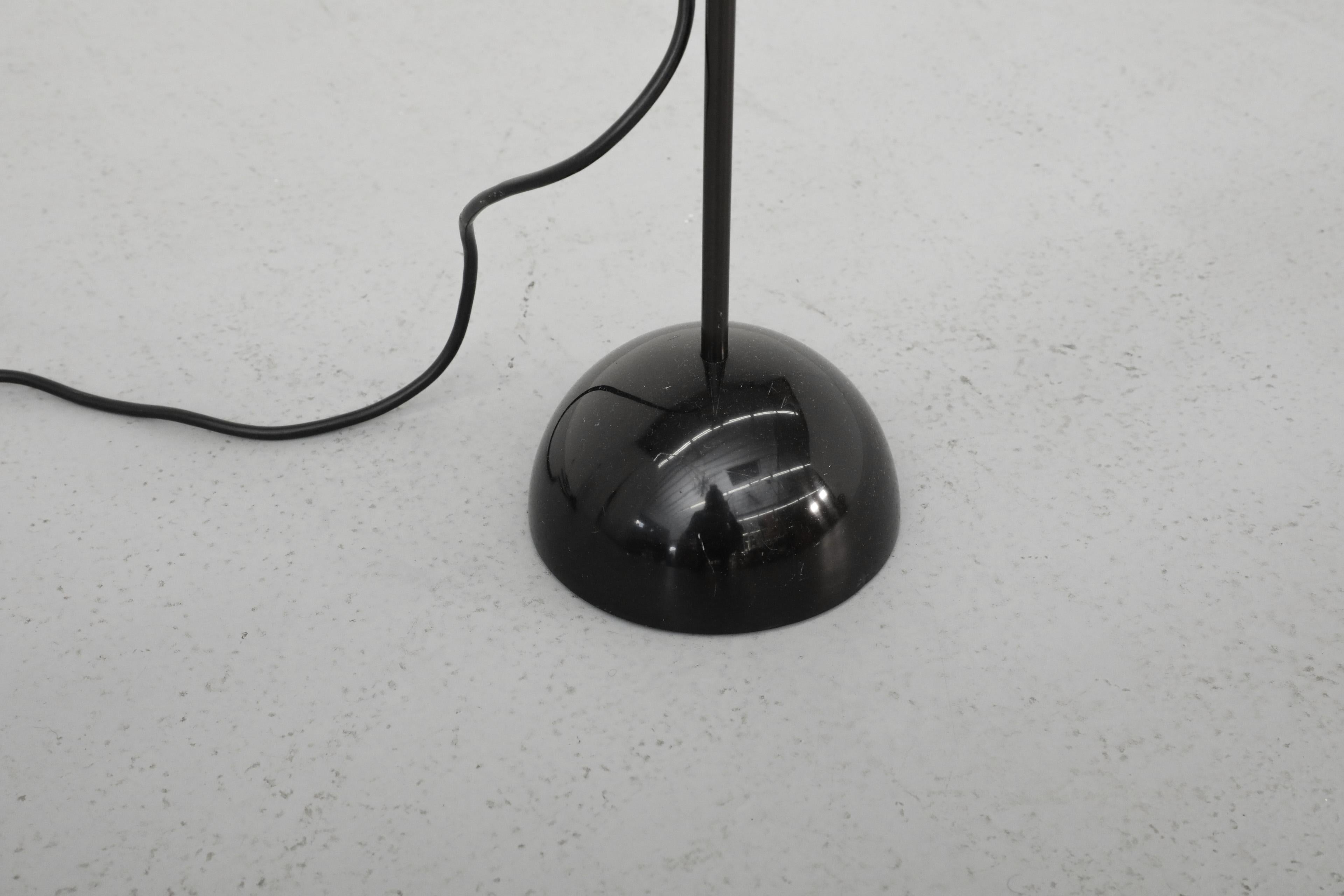 Mid-Century Italian Guzzini Style Black Floor Lamp with Adjustable Double Spots 9