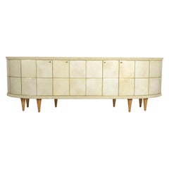 Mid Century italian "Half Moon" Shaped Folding Doors Sideboard by La Permanente