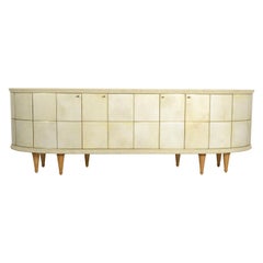 Mid Century italian "Half Moon" Shaped Folding Doors Sideboard by La Permanente 