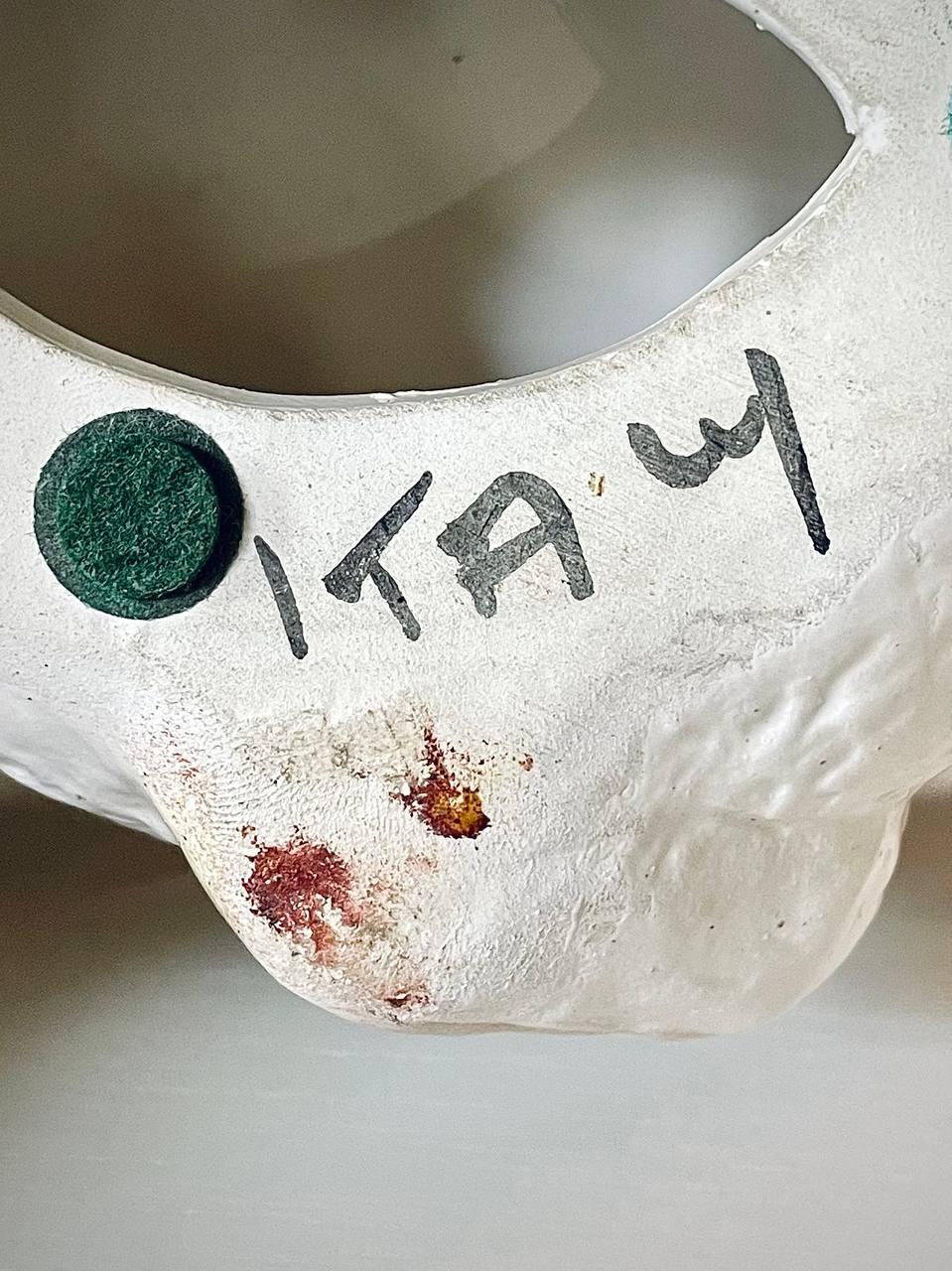 Mid-Century Italian Hand Painted Ceramic Baby Tiger Sculpture For Sale 5
