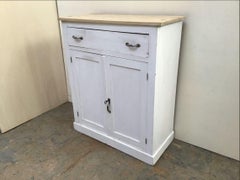 Midcentury Italian Hand Painted Wooden Cupboard, 1950s