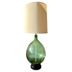 Mid Century Italian Handblown "Fiasco" Demijohn Glass Lamp