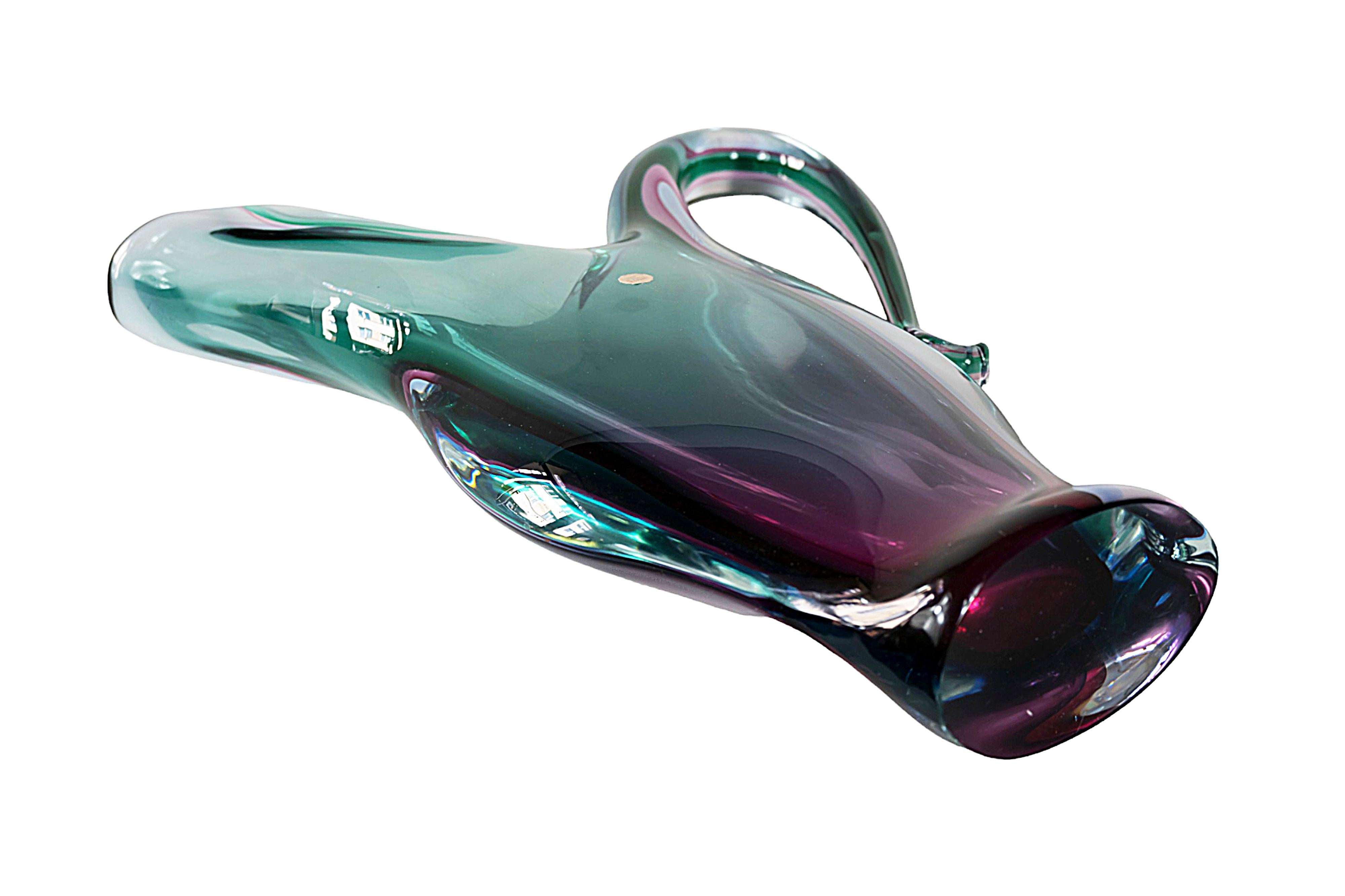 Vetro di Murano Vaso/bicchiere in vetro di Murano Glass Sommerso, realizzato a mano, della metà del secolo scorso in vendita