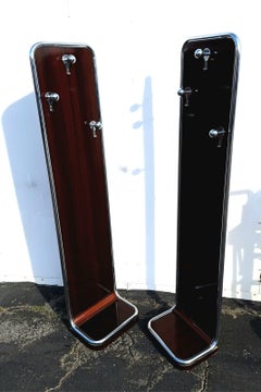 Mid century Italian hat and coat pair of stands