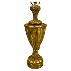 Mid-Century Italian Hollywood Regency Style Gilt Table Lamp