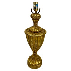 Italienische vergoldete Mid-Century-Tischlampe im Hollywood-Regency-Stil