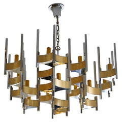 Mid-Century Italian Hurricane Chandelier by Sciolari, circa 1970