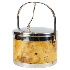 Seau à glace italien du milieu du siècle dans le style de Milo Baughman