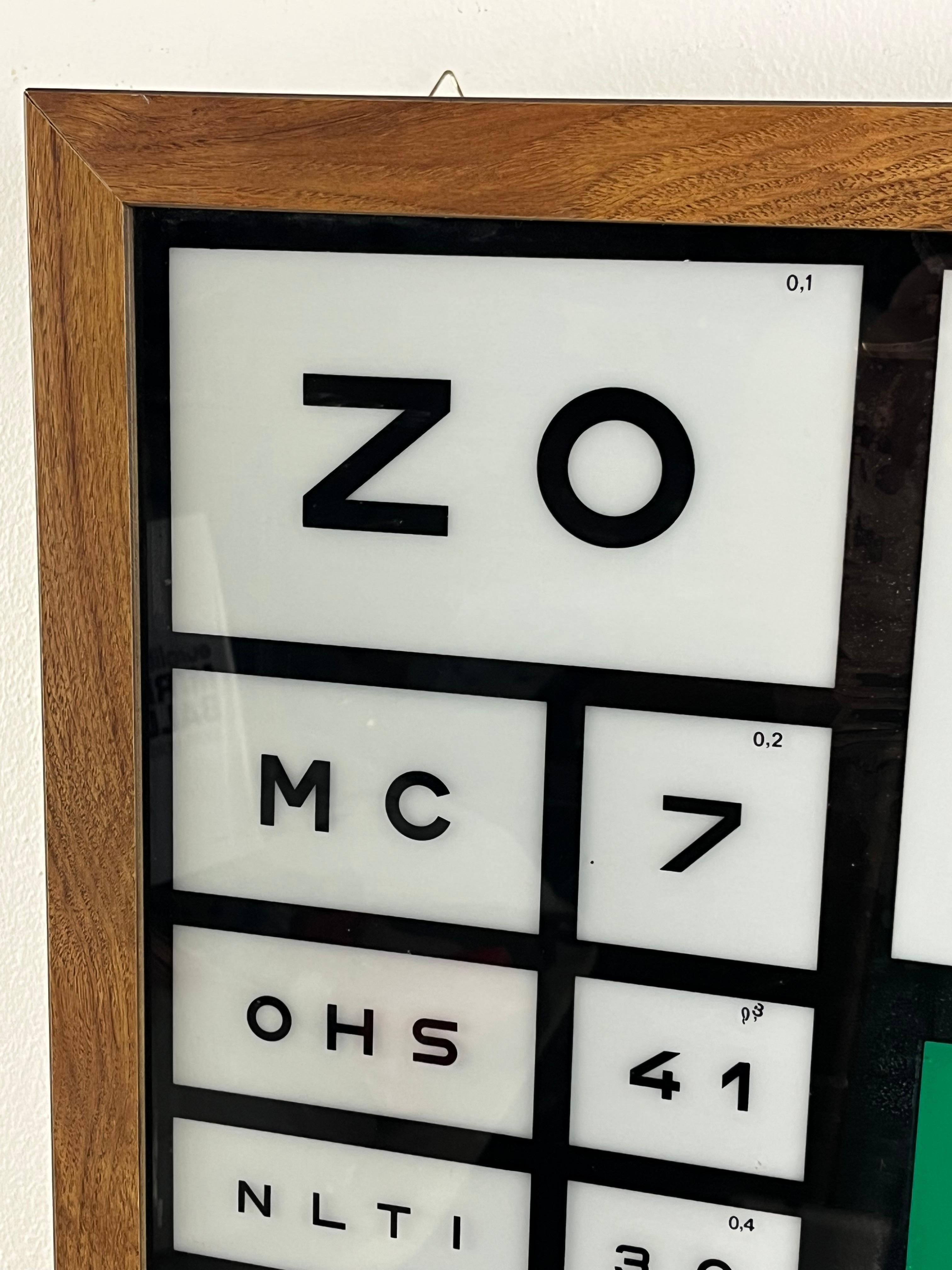 Italienischer beleuchteter optometricer Mid-Century-Tisch, 1960er Jahre (Kunststoff) im Angebot