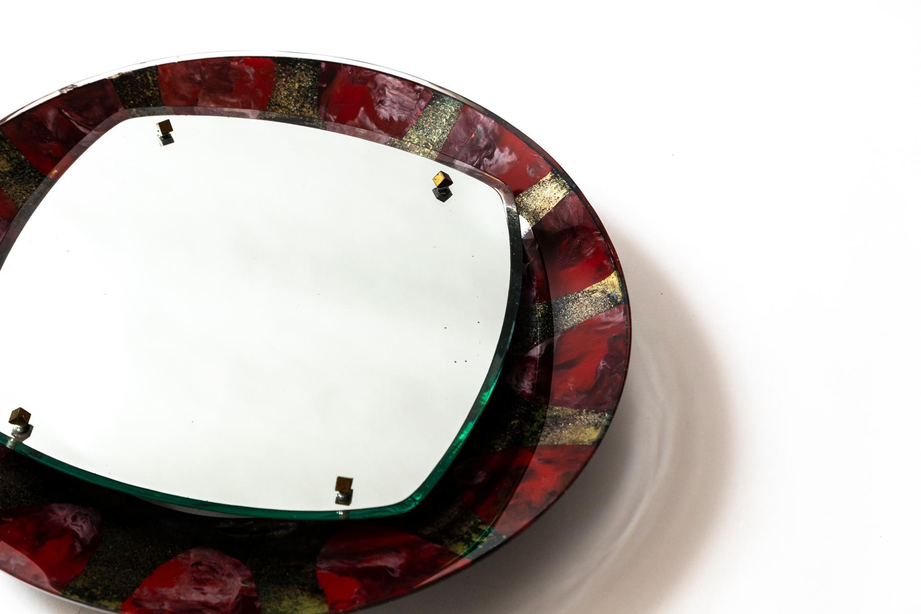Miroir éclairé italien du milieu du siècle par Santambroggio e DeBerti, Labellisé Bon état - En vente à Westport, CT