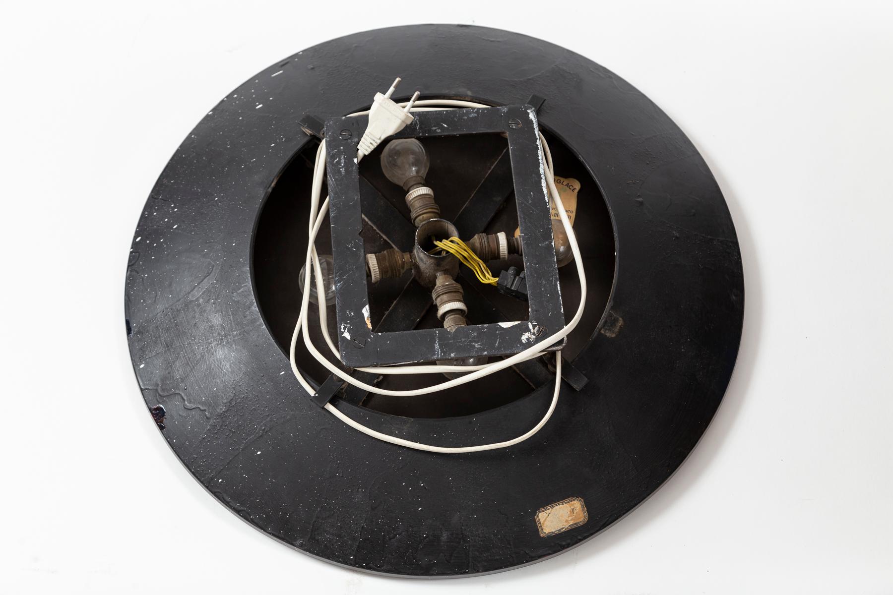 Miroir éclairé italien du milieu du siècle par Santambroggio e DeBerti, Labellisé en vente 2