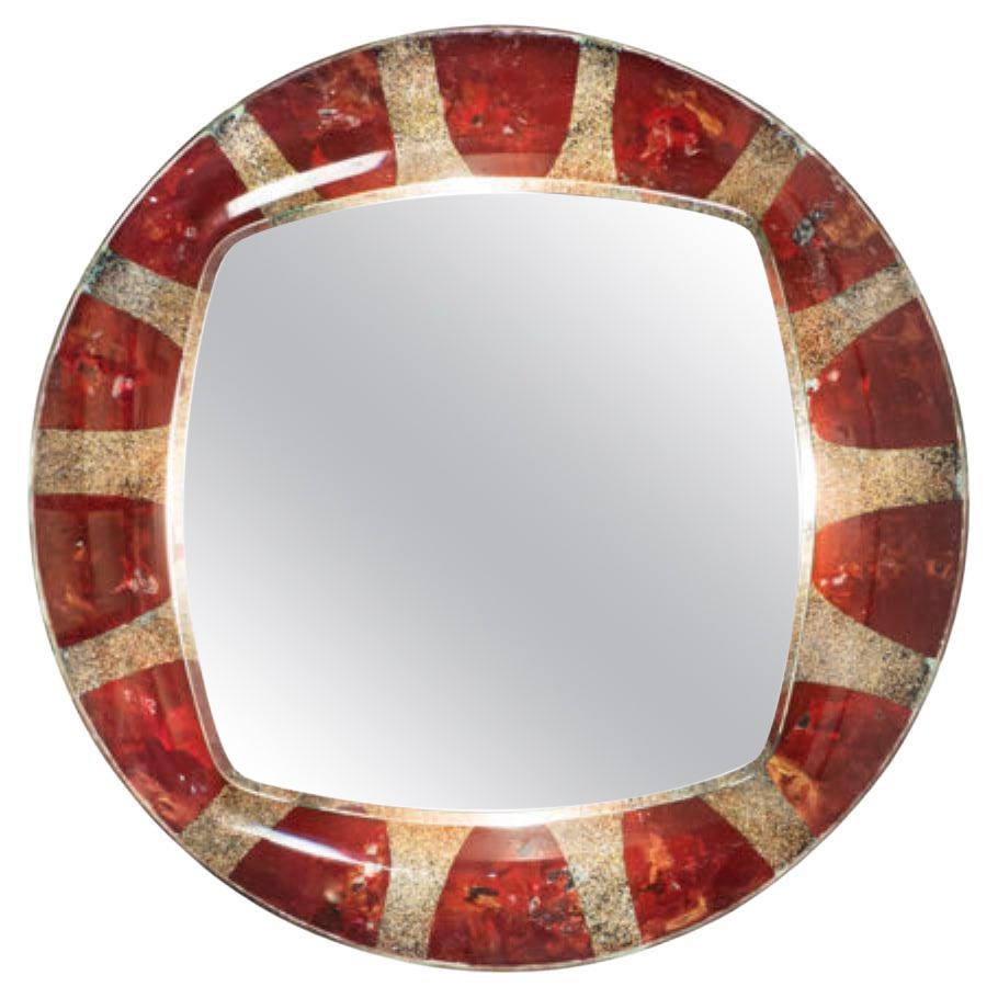 Miroir éclairé italien du milieu du siècle par Santambroggio e DeBerti, Labellisé en vente