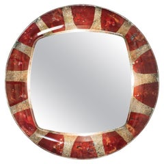 Miroir éclairé italien du milieu du siècle par Santambroggio e DeBerti, Labellisé