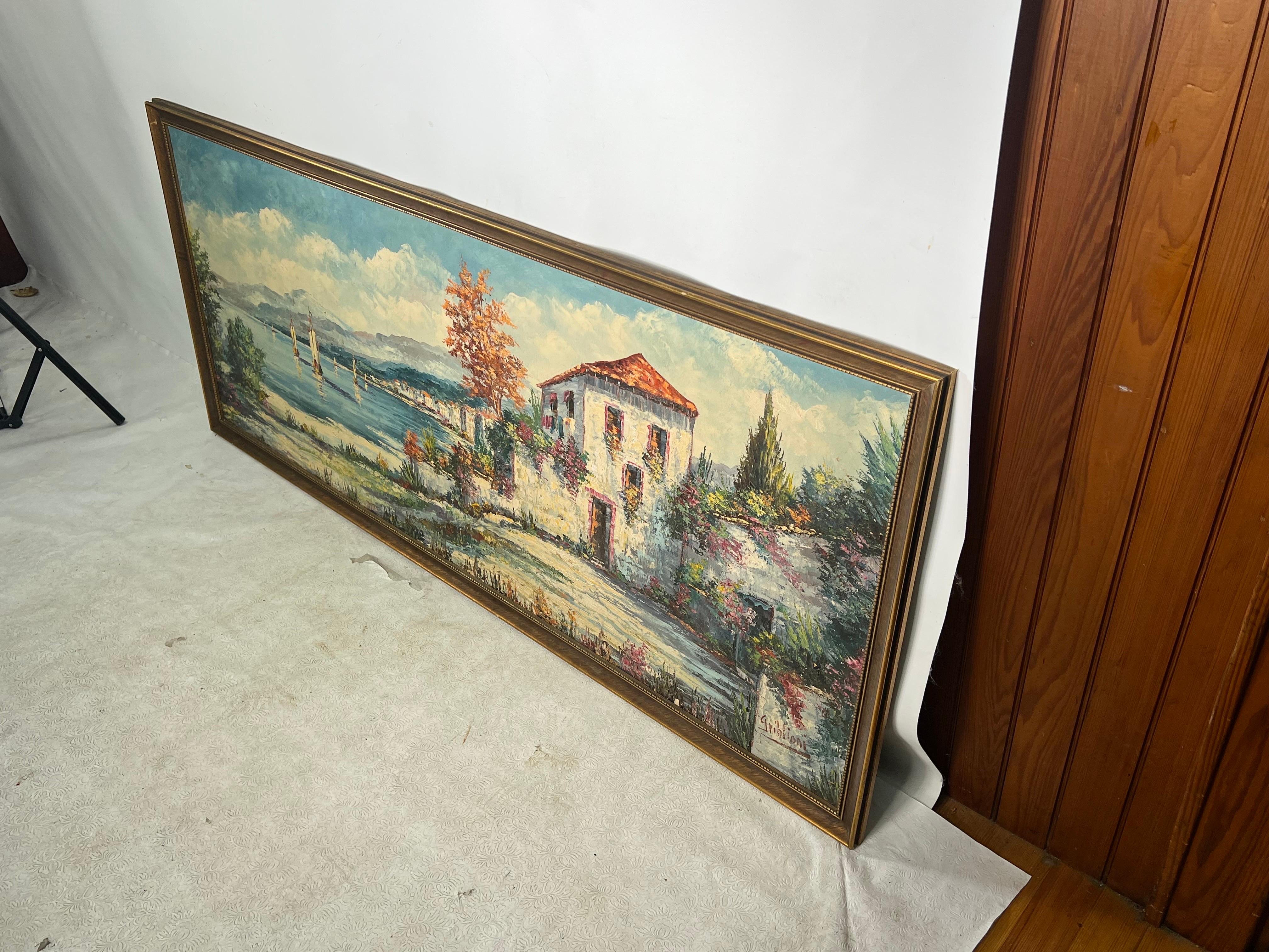 For sale is this very nice well done mid century oil painting.