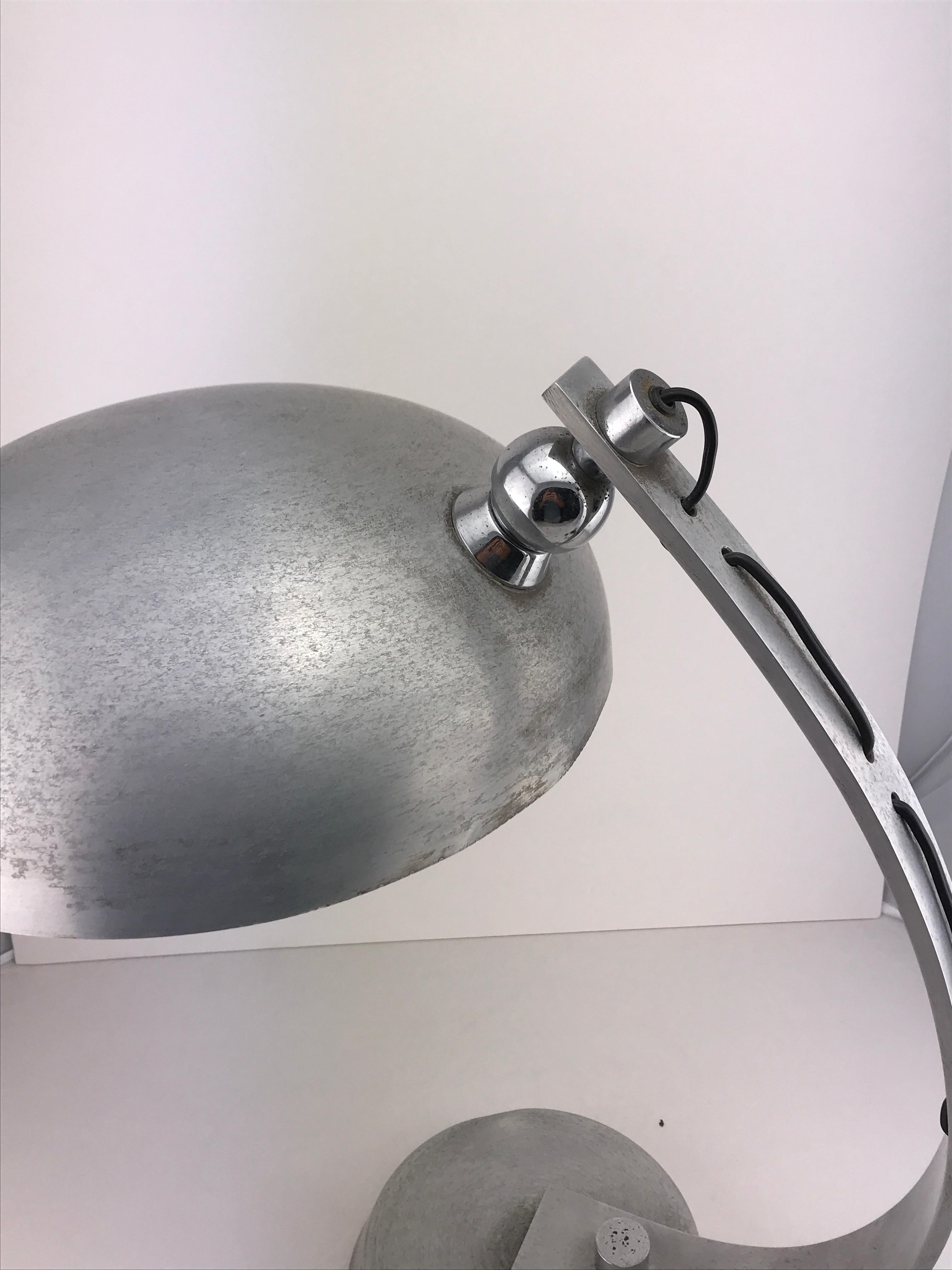Midcentury Italian Industrial Aluminum Table Lamp, 1970s 3