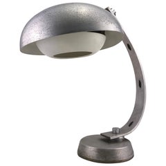 Midcentury Italian Industrial Aluminum Table Lamp, 1970s
