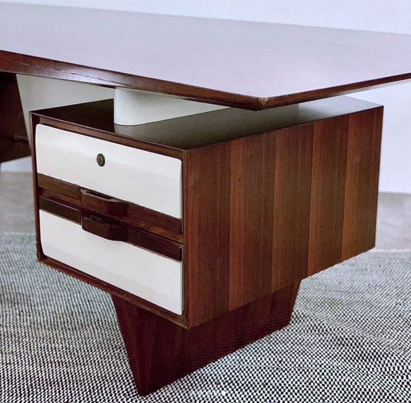 Mid-Century Modern Mid Century Italian Large Desk from the 50ties For Sale