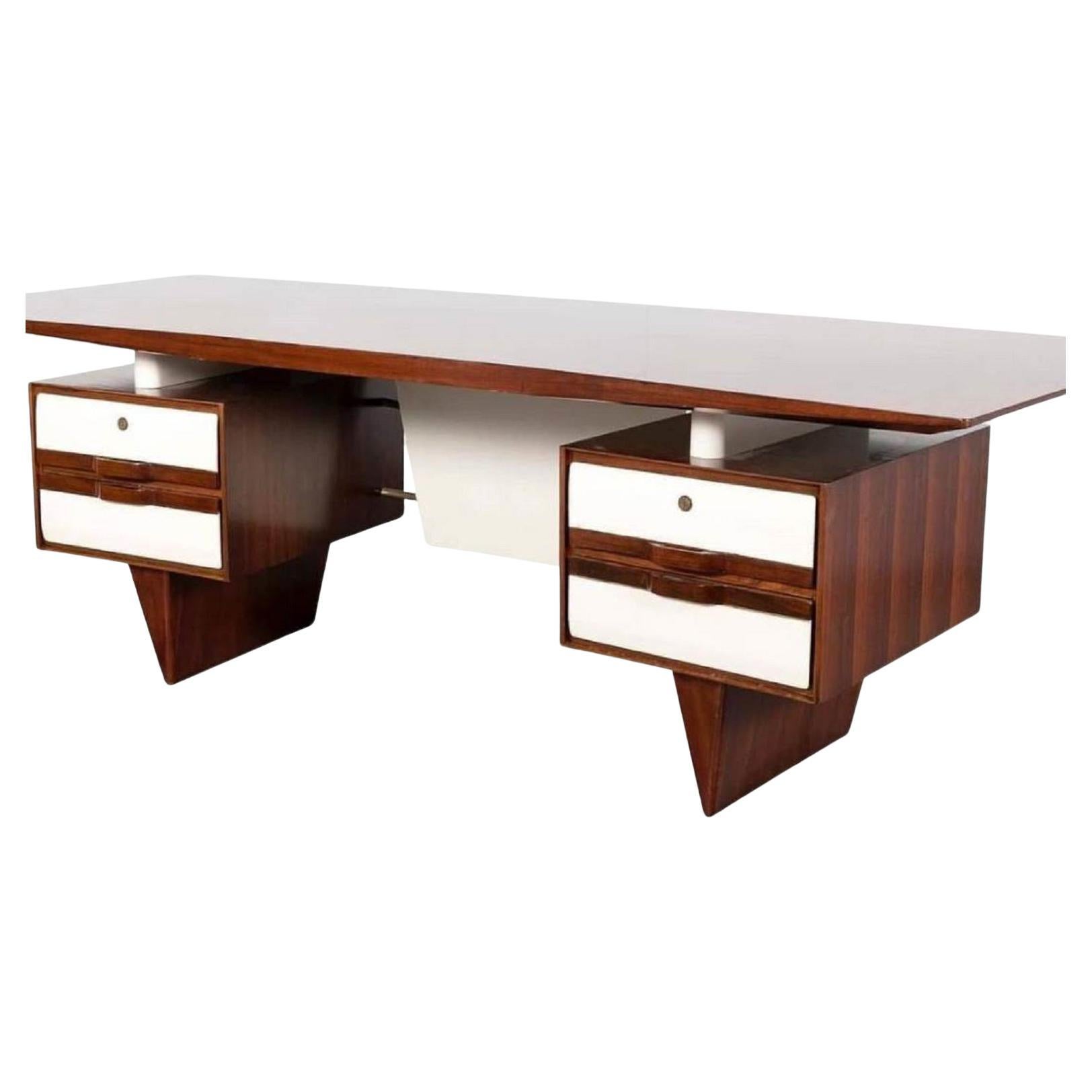Mid Century Italian Large Desk from the 50ties For Sale