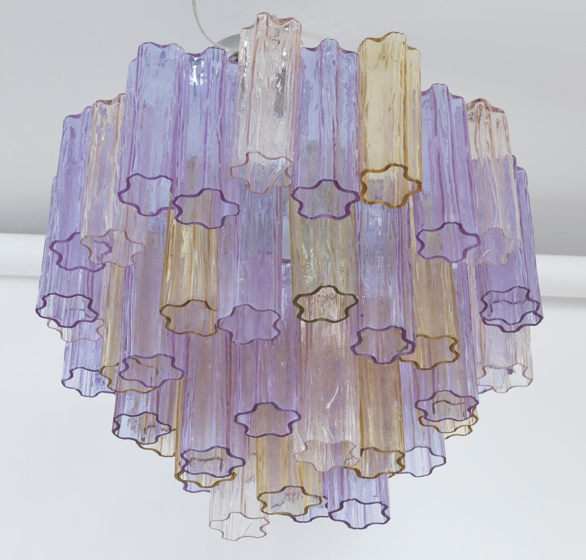 Mid-Century Modern Mid Century Italian Layered Tronchi Ceiling Fixture, UL certified