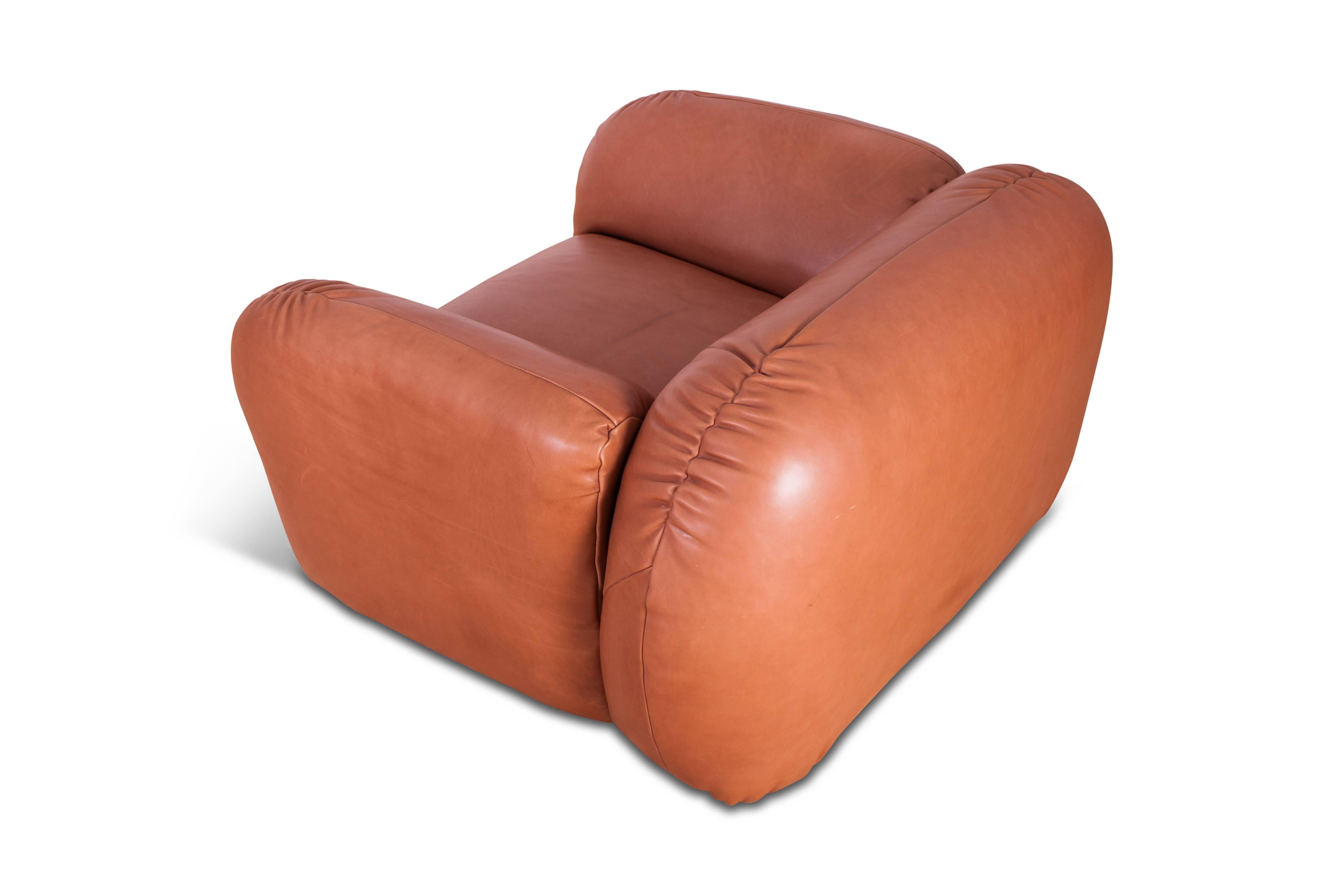 Mid-century Italian Leather Club Chairs 6