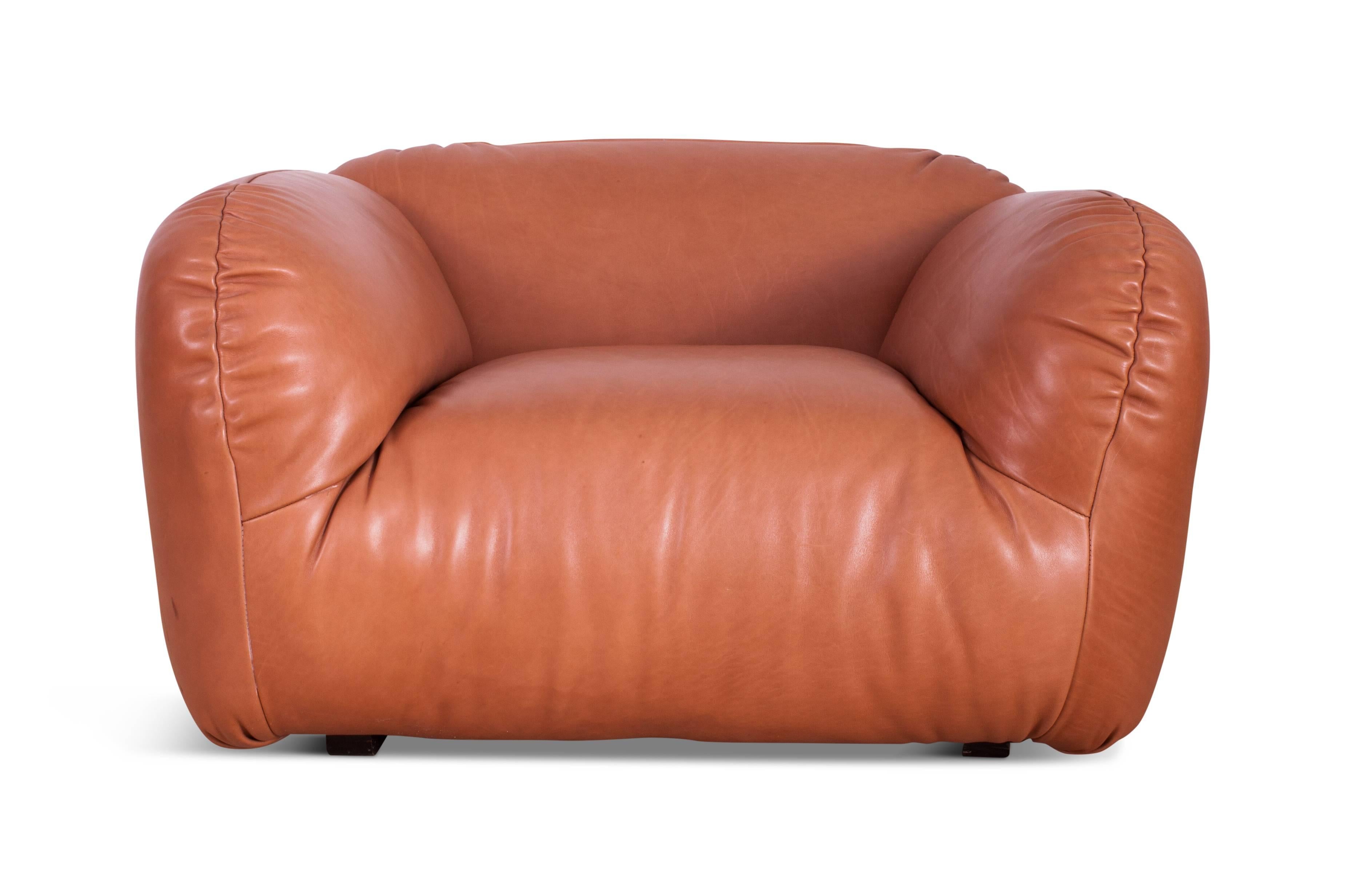 Mid-century Italian Leather Club Chairs 7