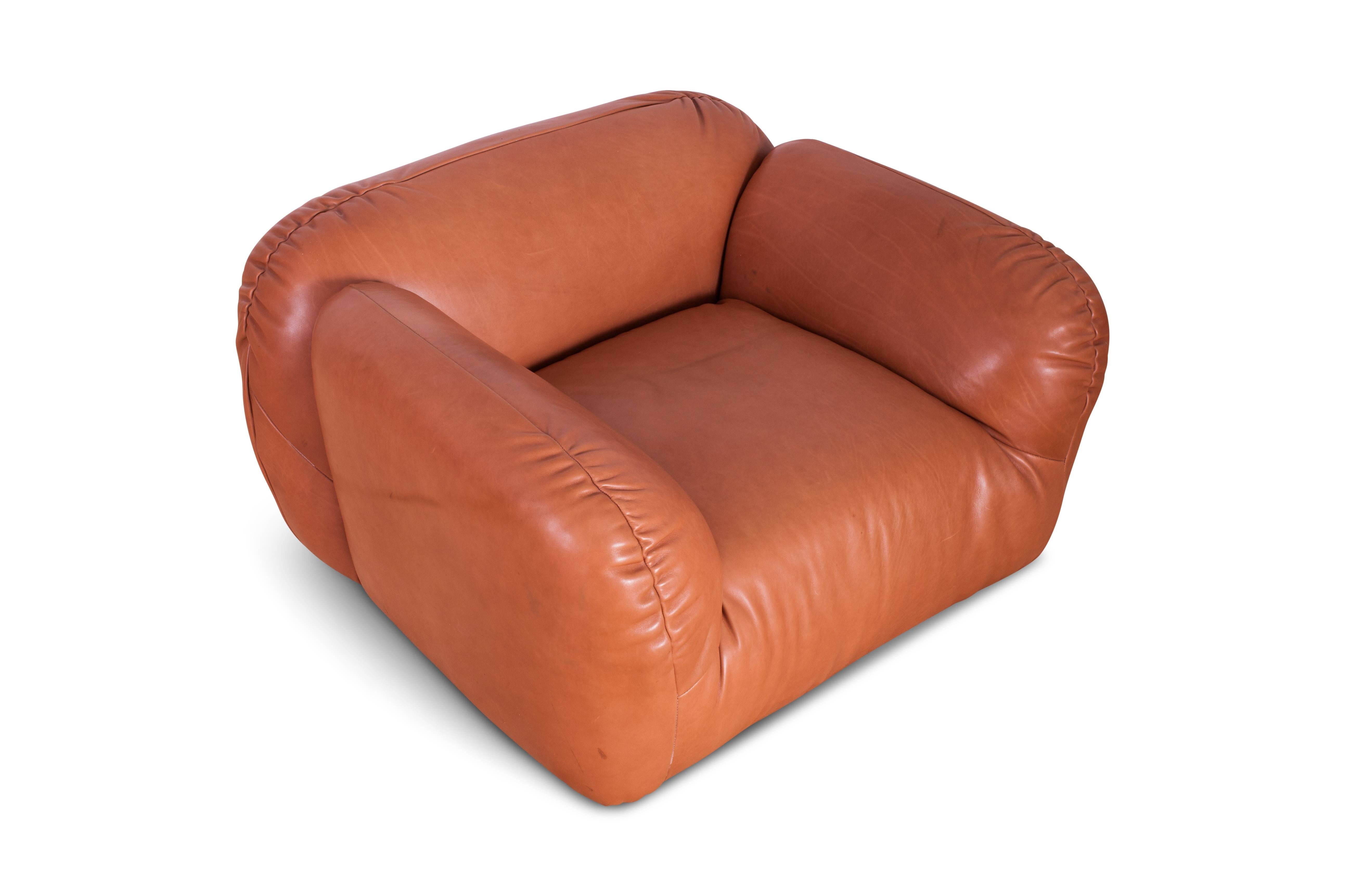 Mid-century Italian Leather Club Chairs 1