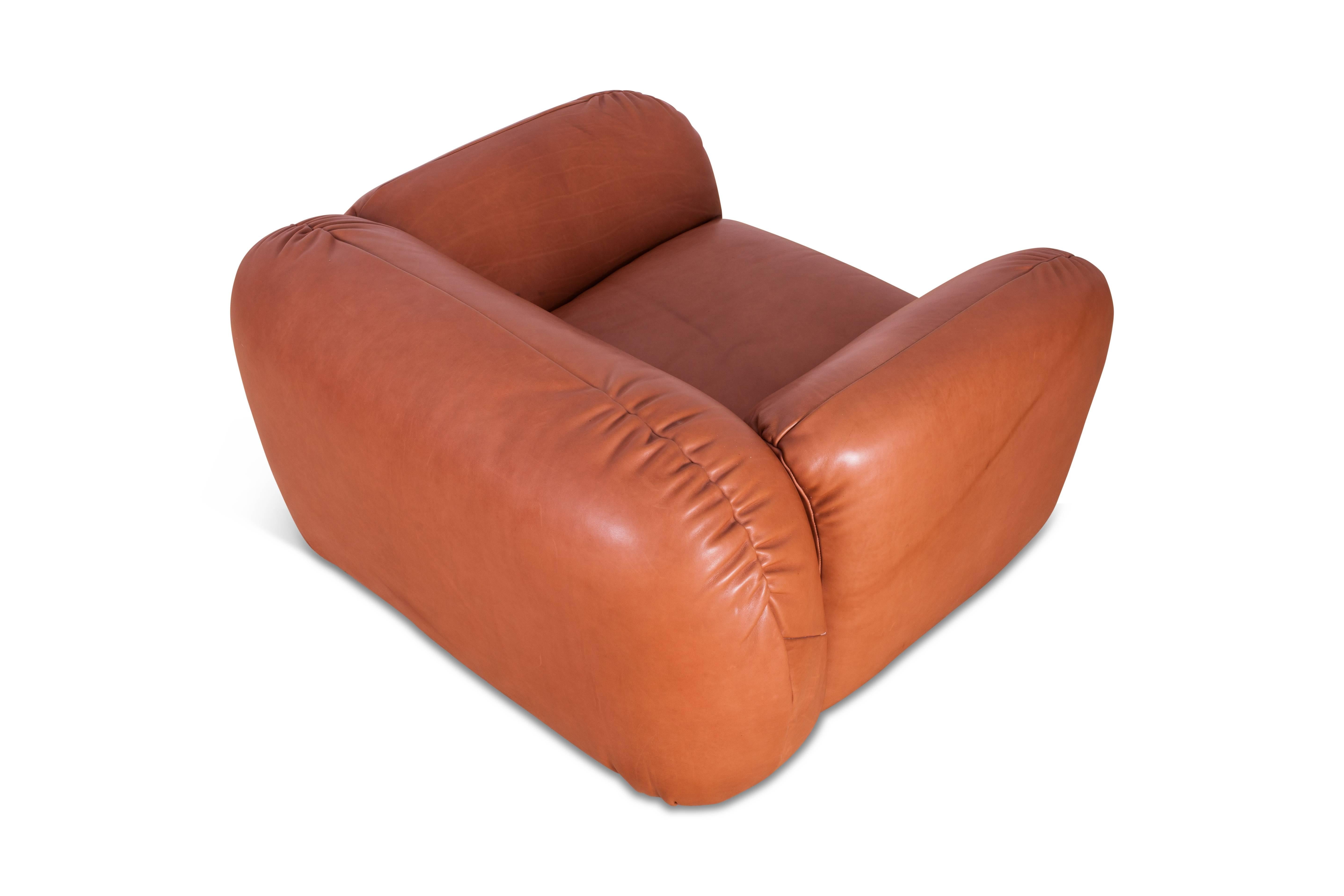 Mid-century Italian Leather Club Chairs 4