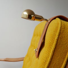 Midcentury Italian Leather Reading Light by Caccia Dominioni