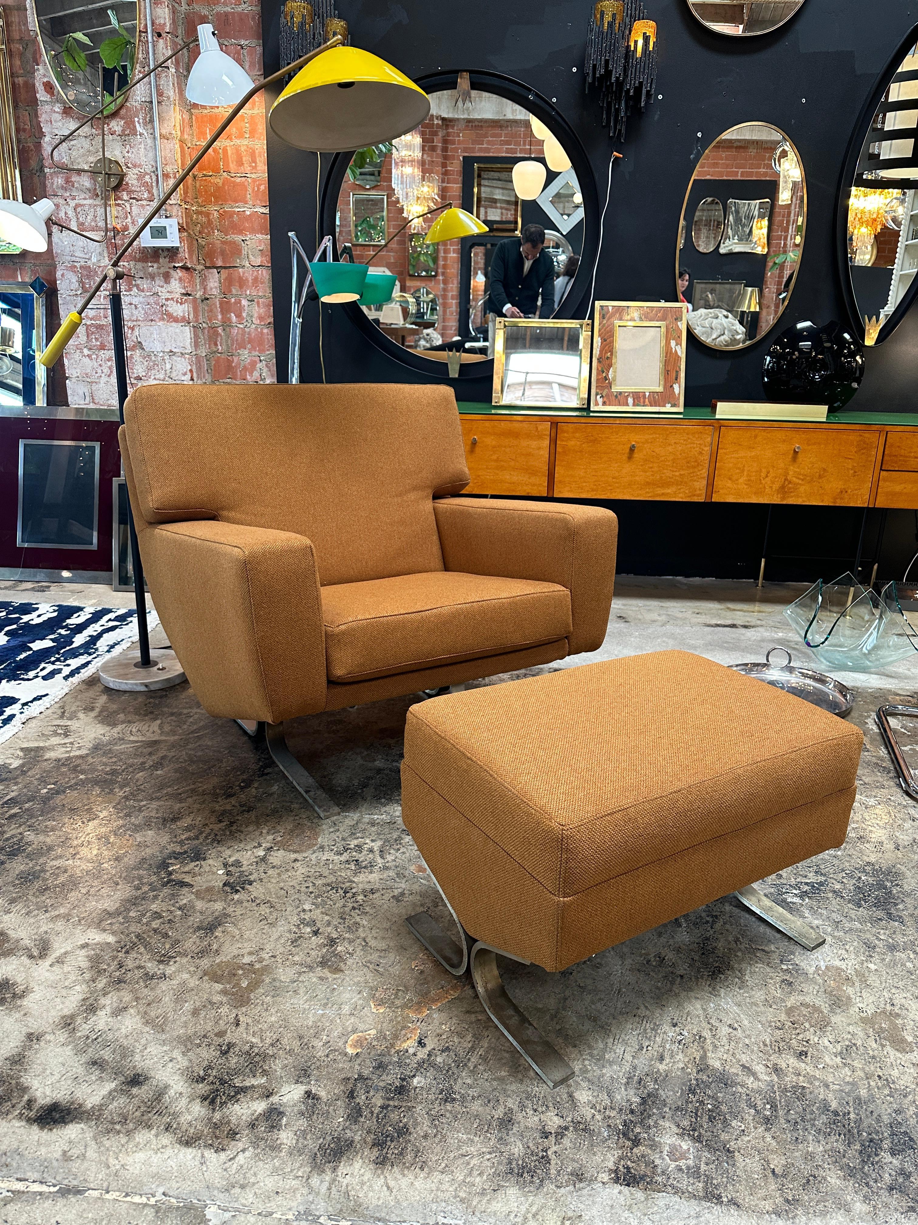 Midcentury Italian Lounge Chair by Franco Campo for F.Lli Saporiti, 1960s In Good Condition For Sale In Los Angeles, CA