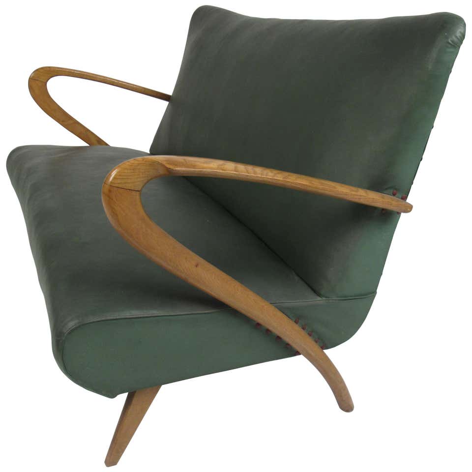 Mid-Century Clam Shell Loveseat For Sale at 1stDibs | vintage clamshell ...