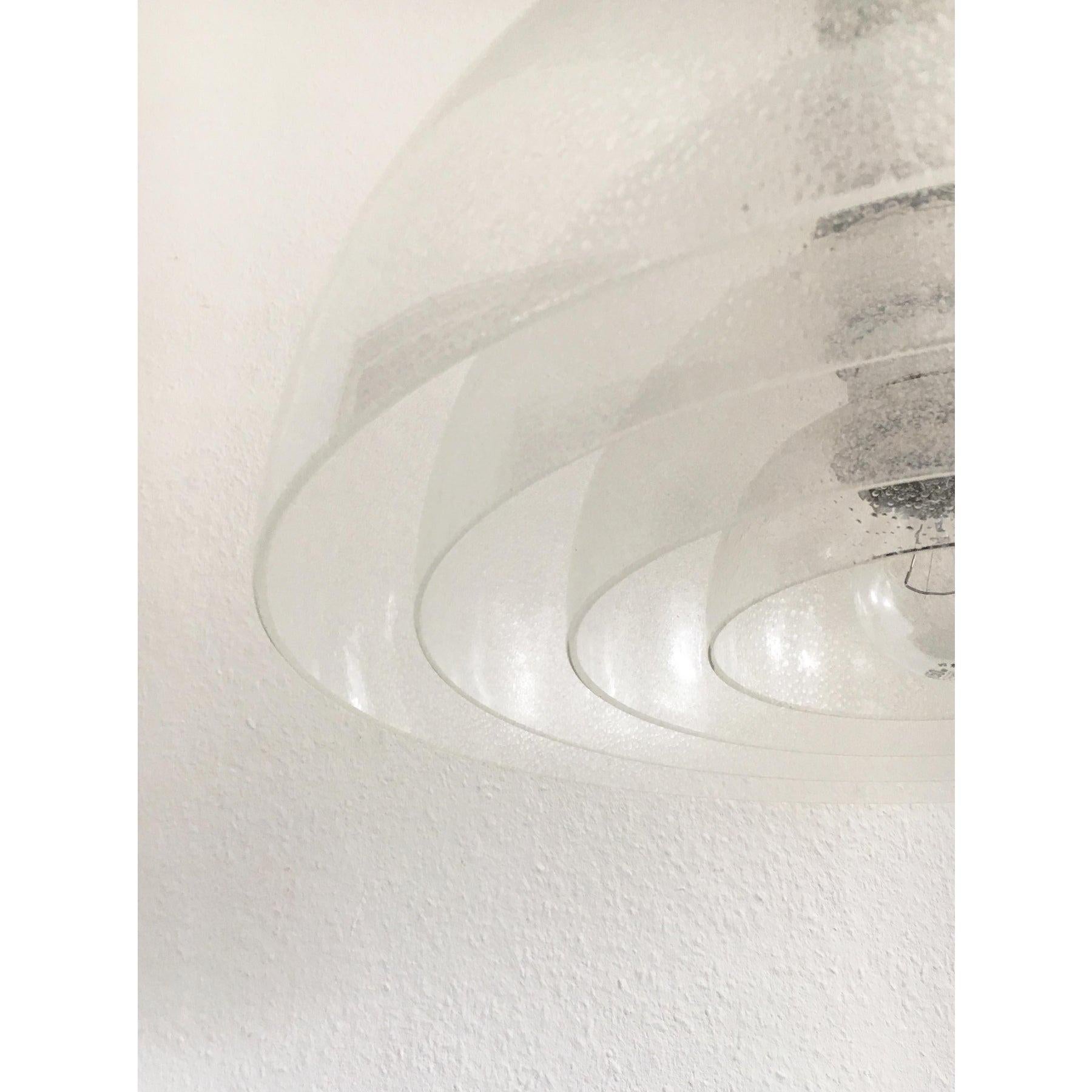 Mid-Century Italian LT 338 Glass Pendant Lamp by Carlo Nason for Mazzega For Sale 5