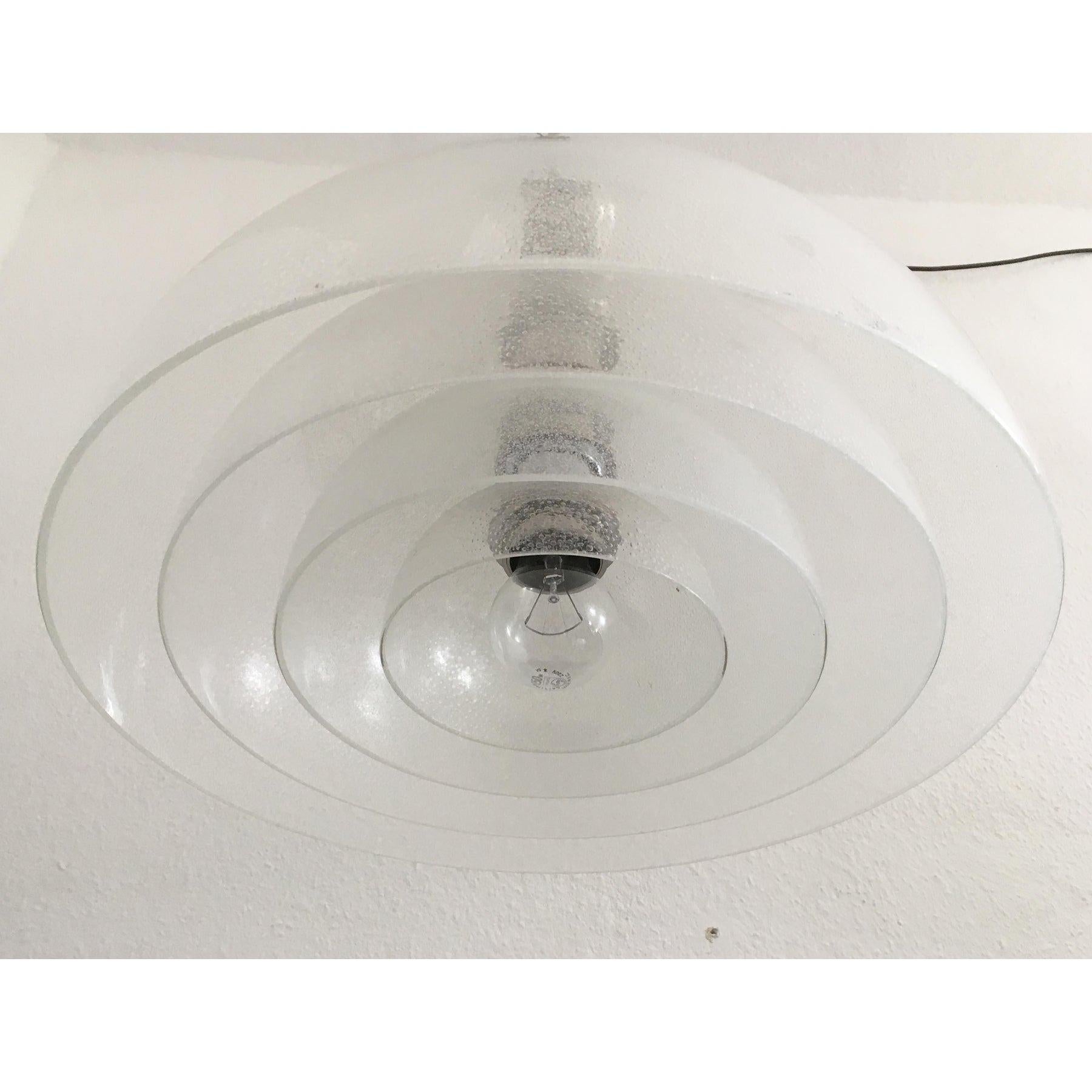 Mid-Century Italian LT 338 Glass Pendant Lamp by Carlo Nason for Mazzega For Sale 6