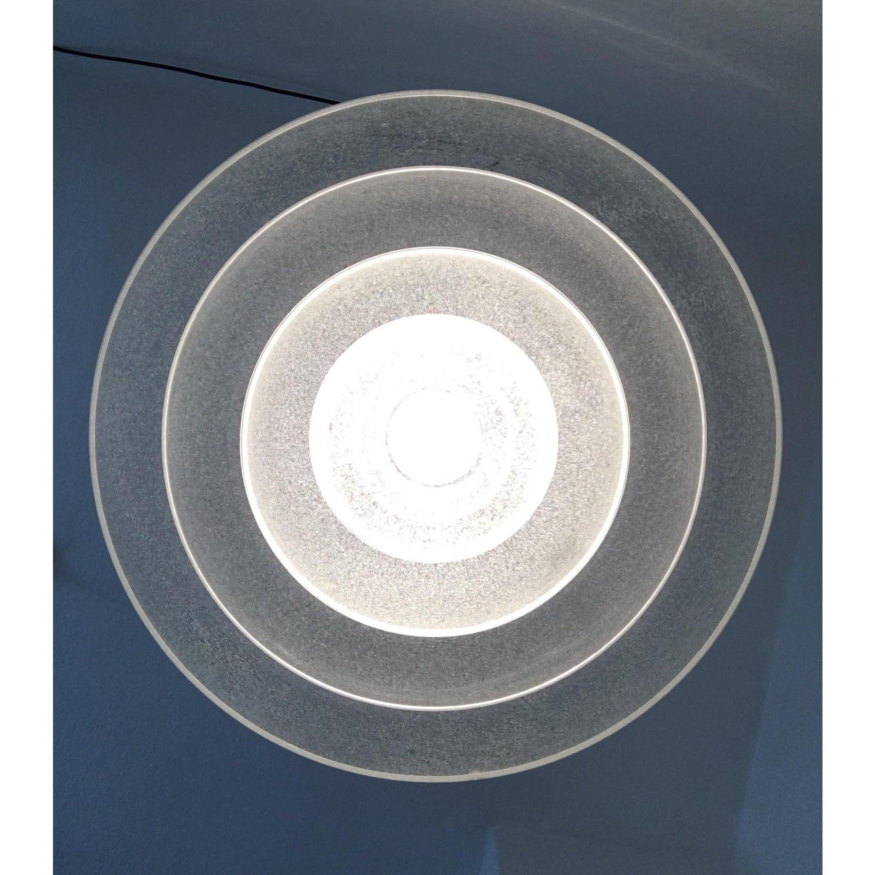 Mid-Century Italian LT 338 Glass Pendant Lamp by Carlo Nason for Mazzega For Sale 1