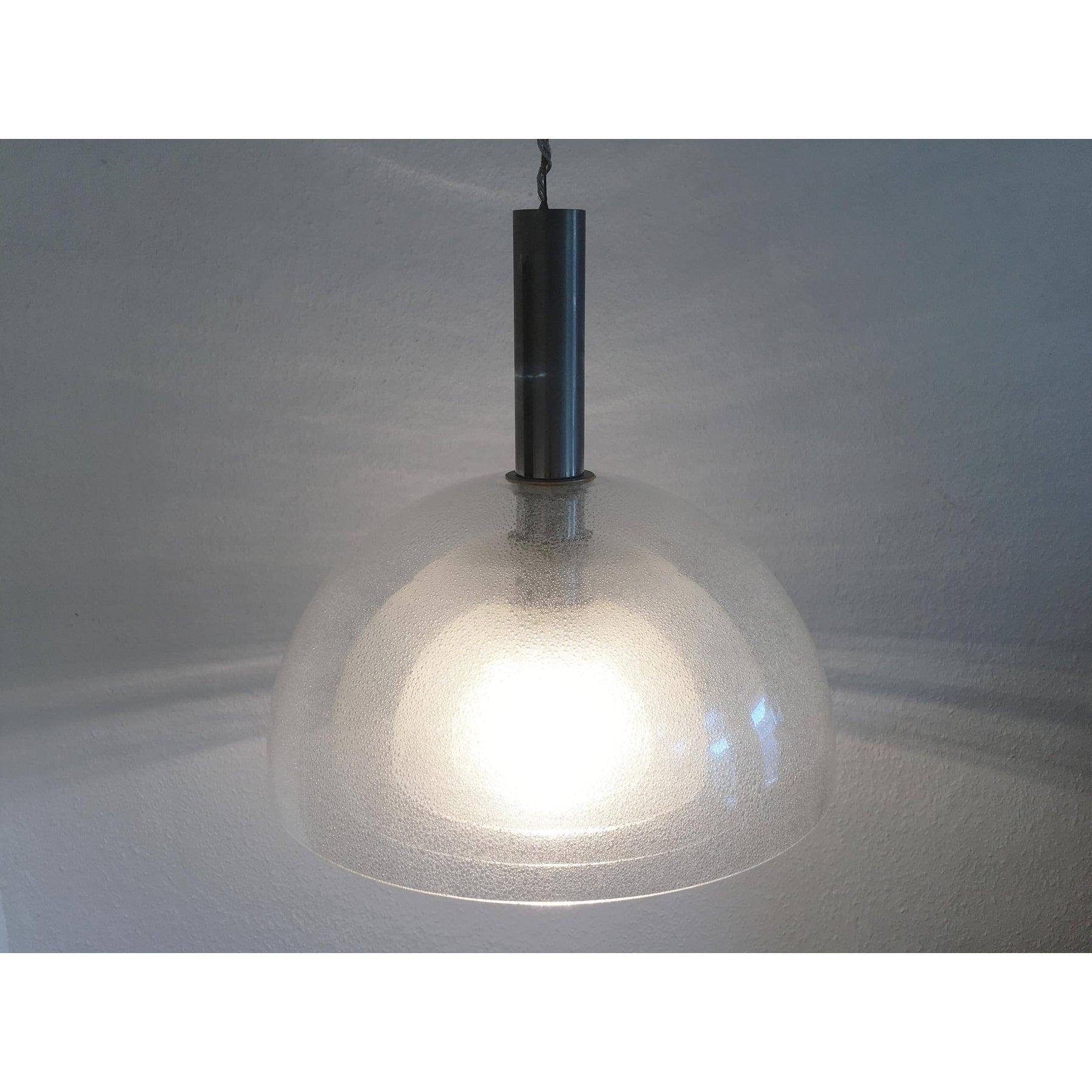 Mid-Century Italian LT 338 Glass Pendant Lamp by Carlo Nason for Mazzega For Sale 2