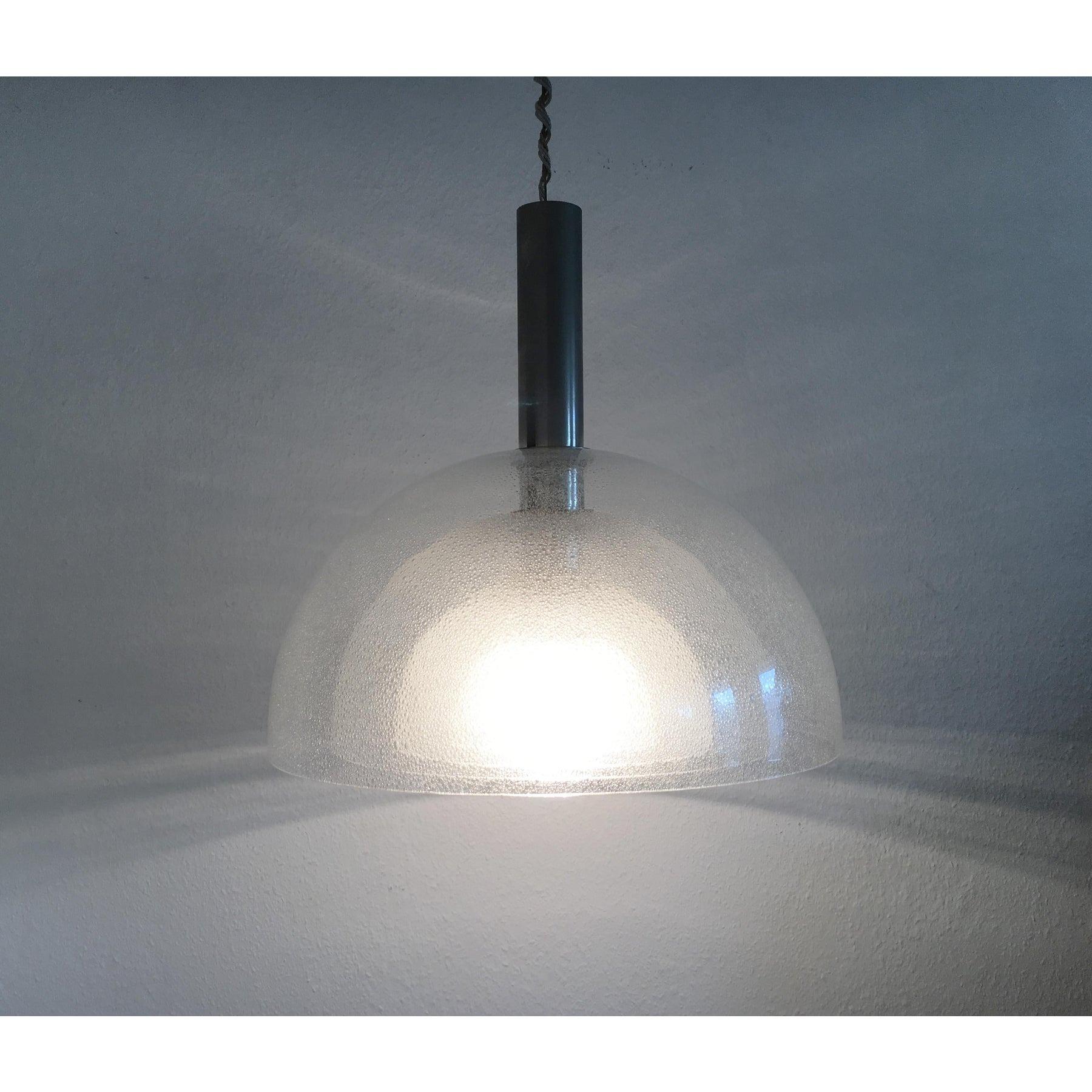 Mid-Century Italian LT 338 Glass Pendant Lamp by Carlo Nason for Mazzega For Sale 3