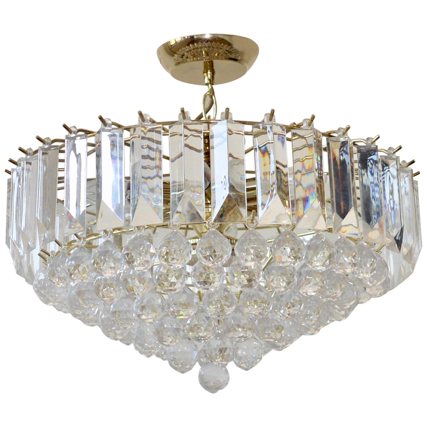 Midcentury Italian Lucite Chandelier