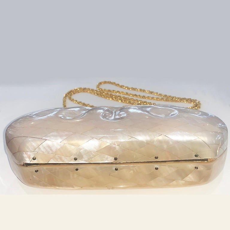 Mid Century Italian Lucite evening purse or minaudiere For Sale at 1stDibs