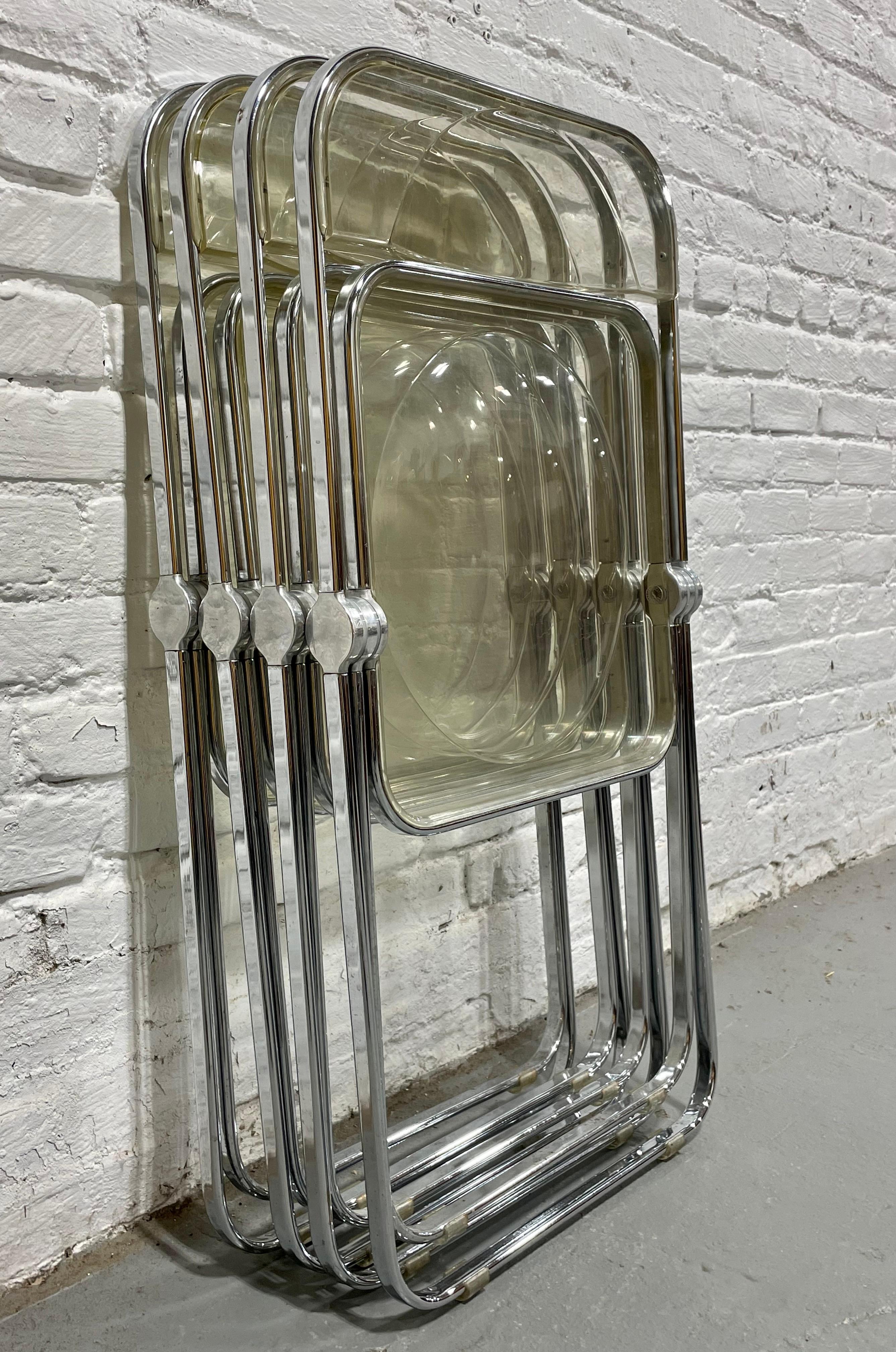 Chaises pliantes « PLIA » italiennes du milieu du siècle Piretti pour Castelli, vers 1970 en vente 9