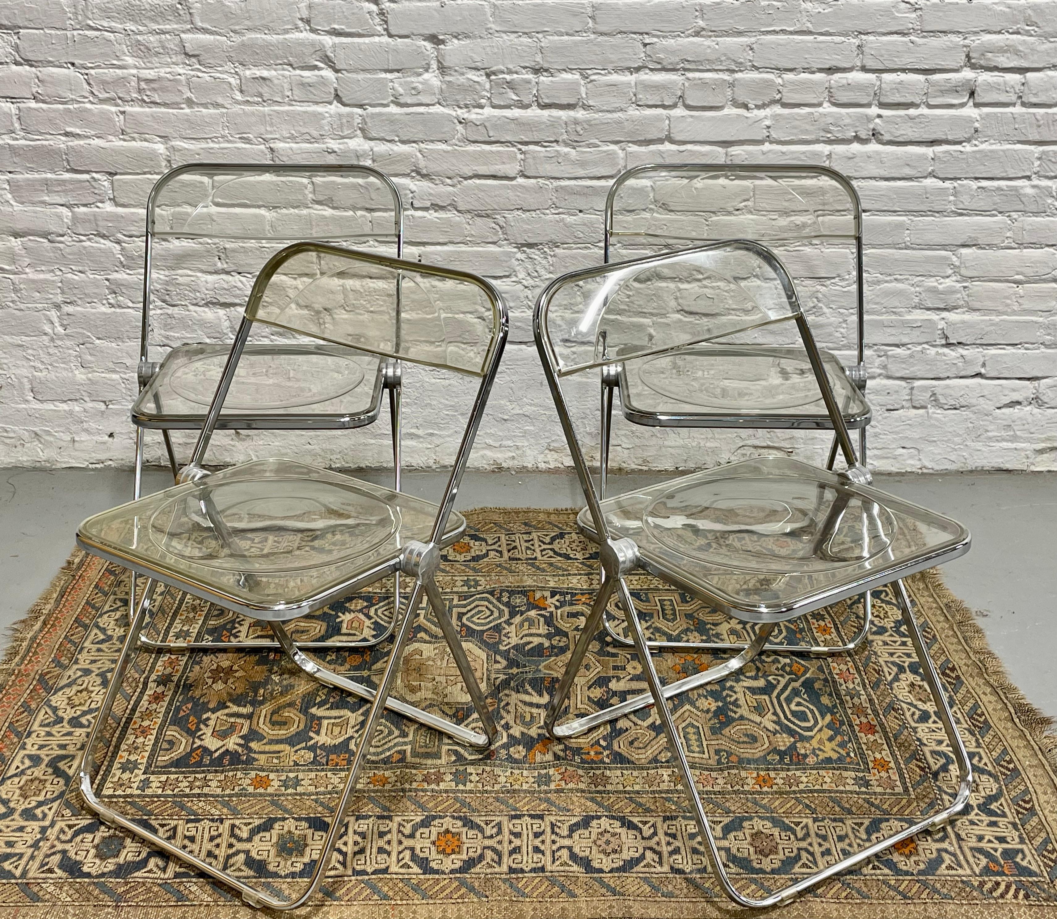 Mid-Century Modern Chaises pliantes « PLIA » italiennes du milieu du siècle Piretti pour Castelli, vers 1970 en vente