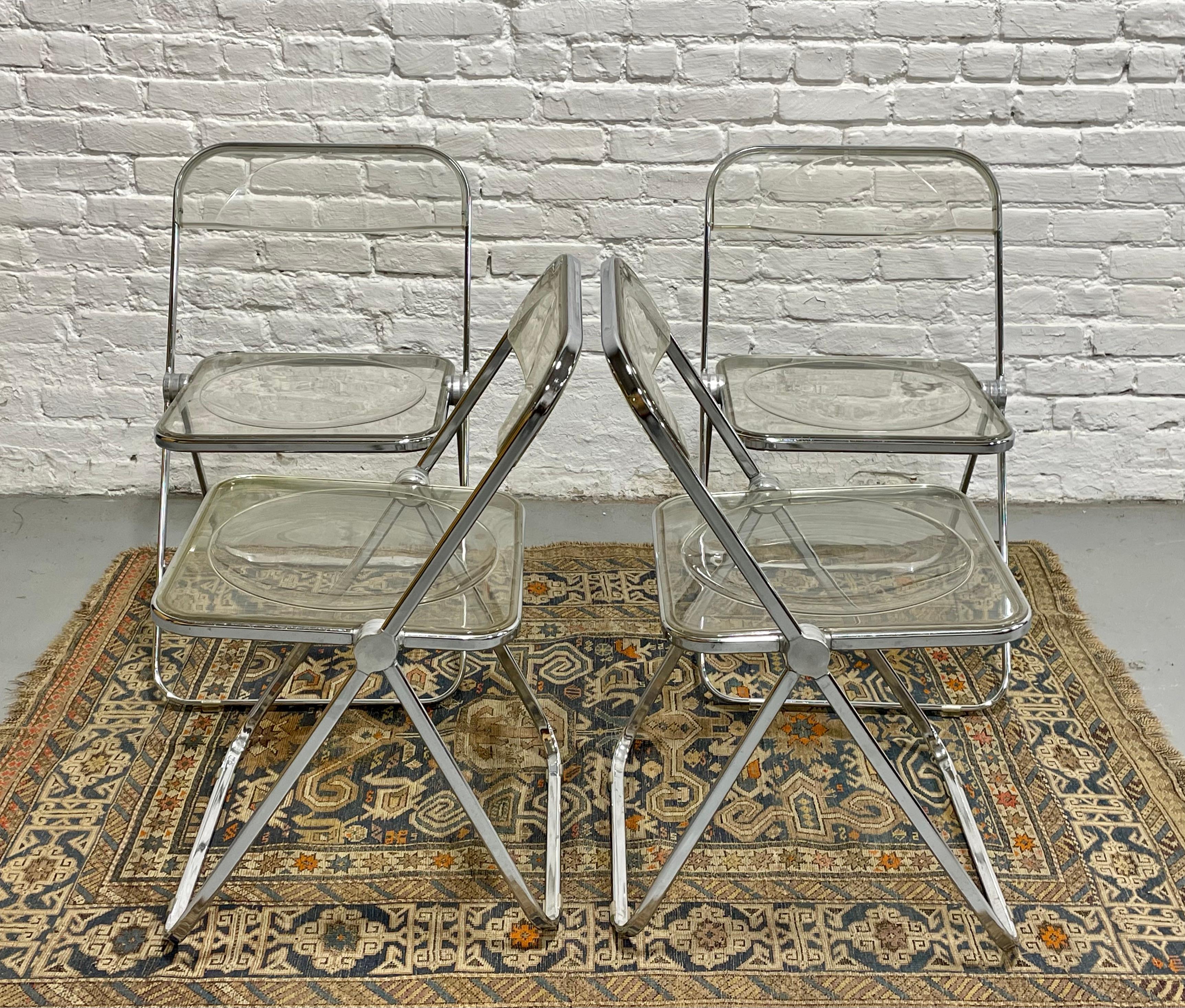 Fin du 20e siècle Chaises pliantes « PLIA » italiennes du milieu du siècle Piretti pour Castelli, vers 1970 en vente
